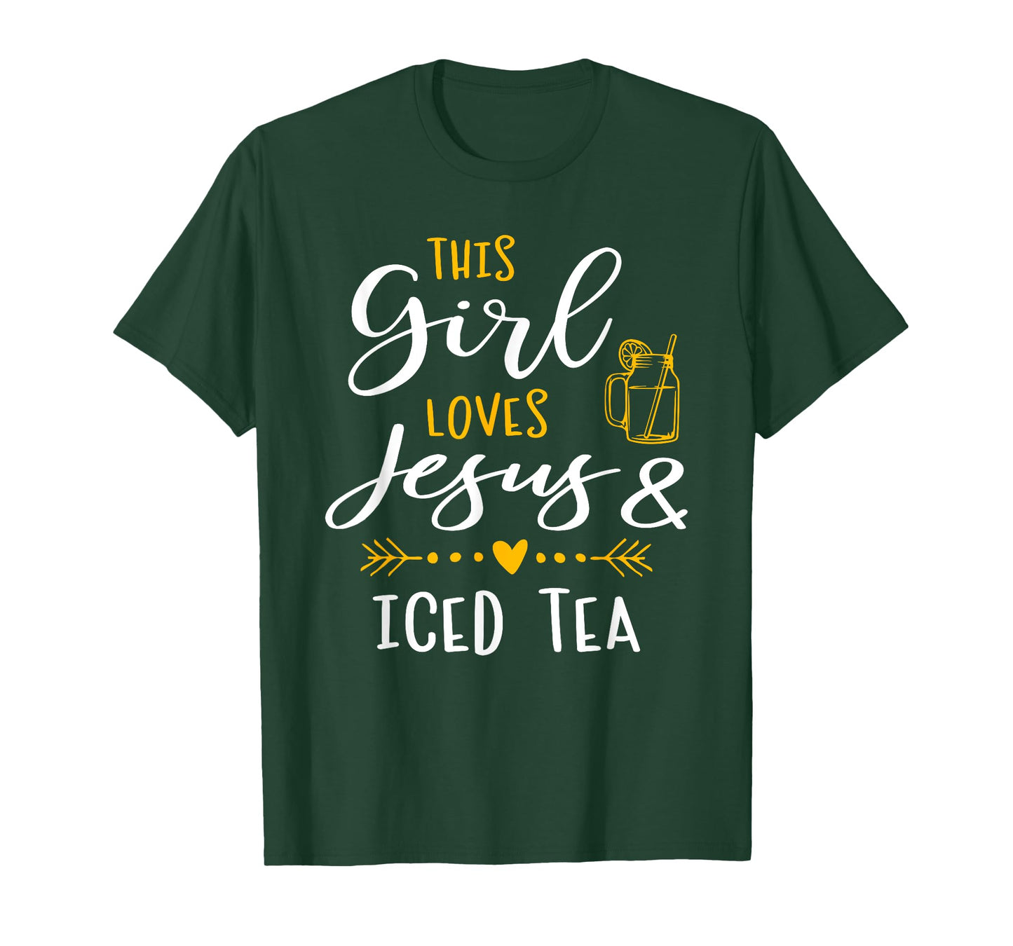 This Girl Loves Jesus And Iced Tea Christian Shirt T-Shirt