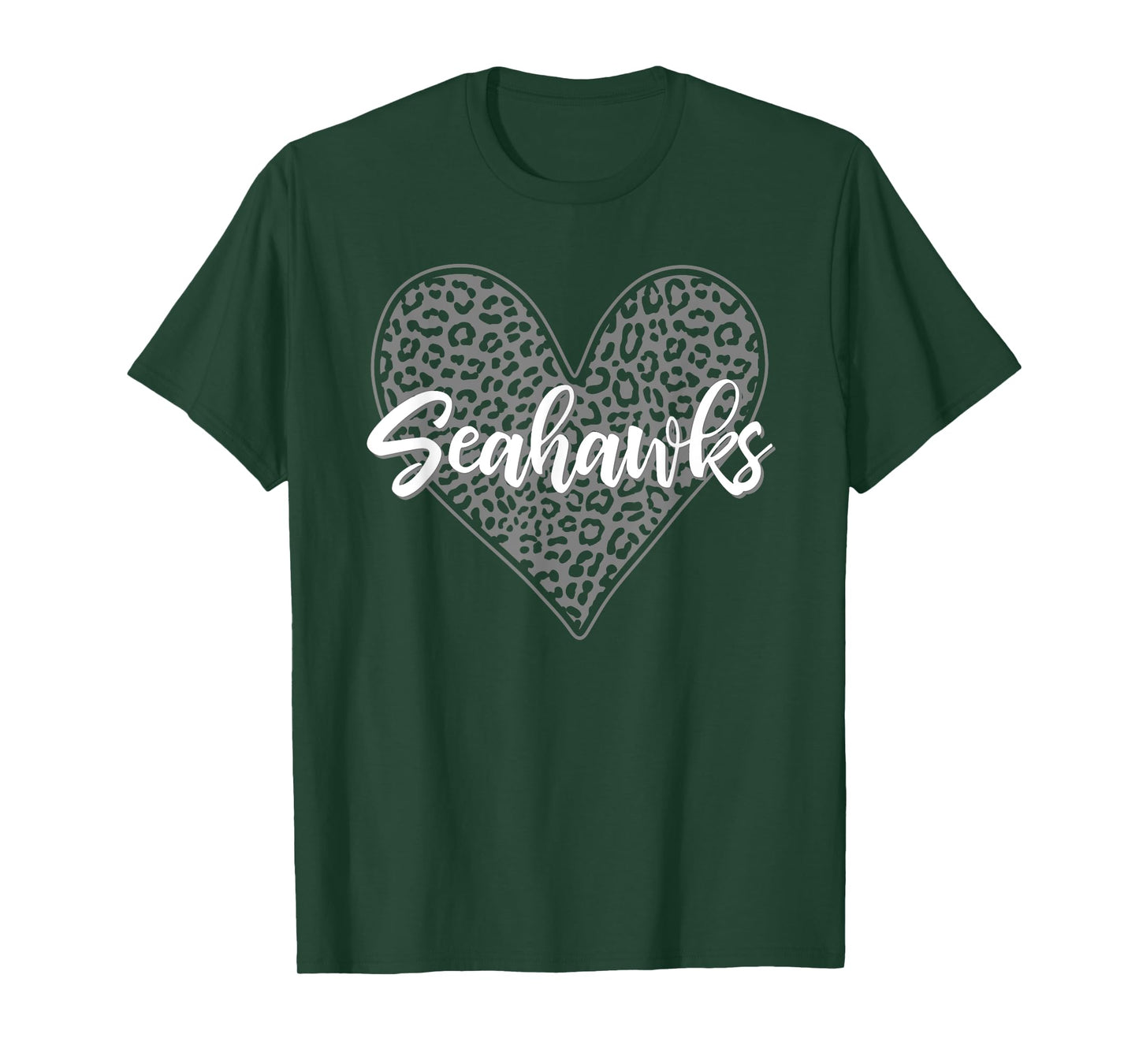 Seahawks Southside Leopard Heart Pattern HS T-Shirt