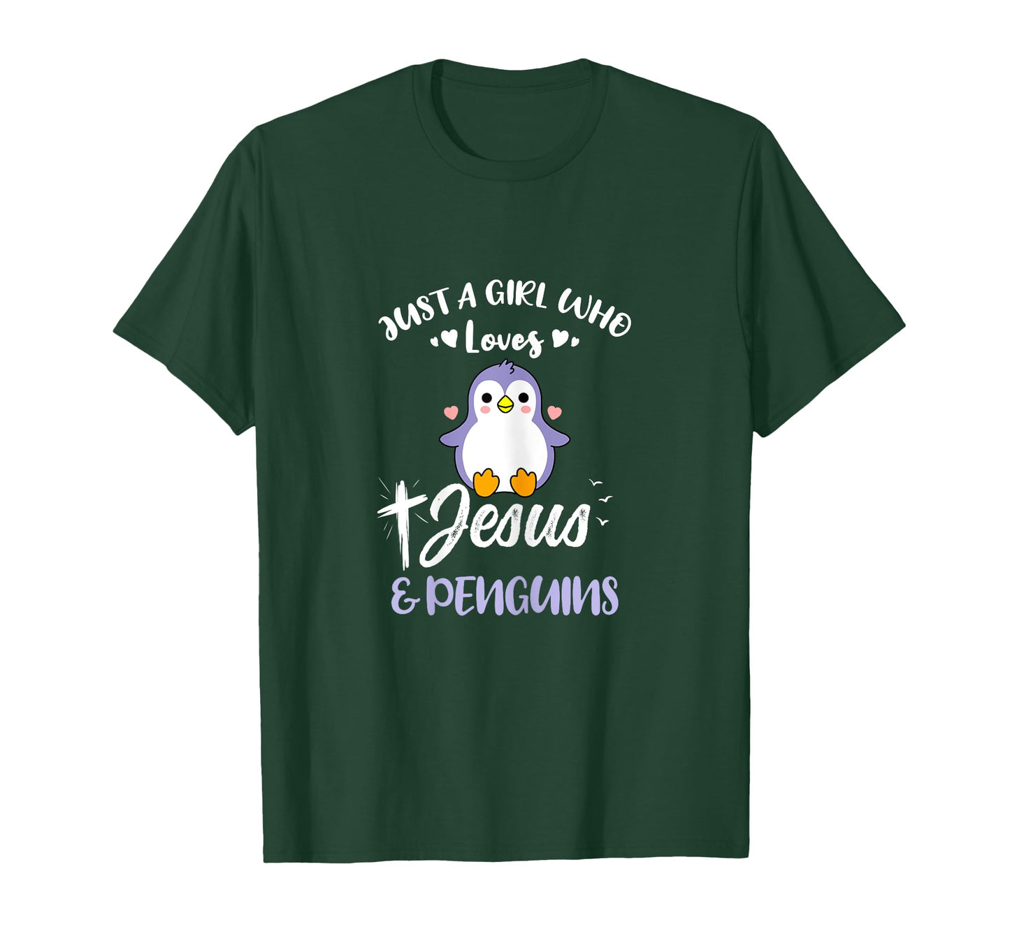 Just A Girl Who Loves Jesus And Penguins T-Shirt