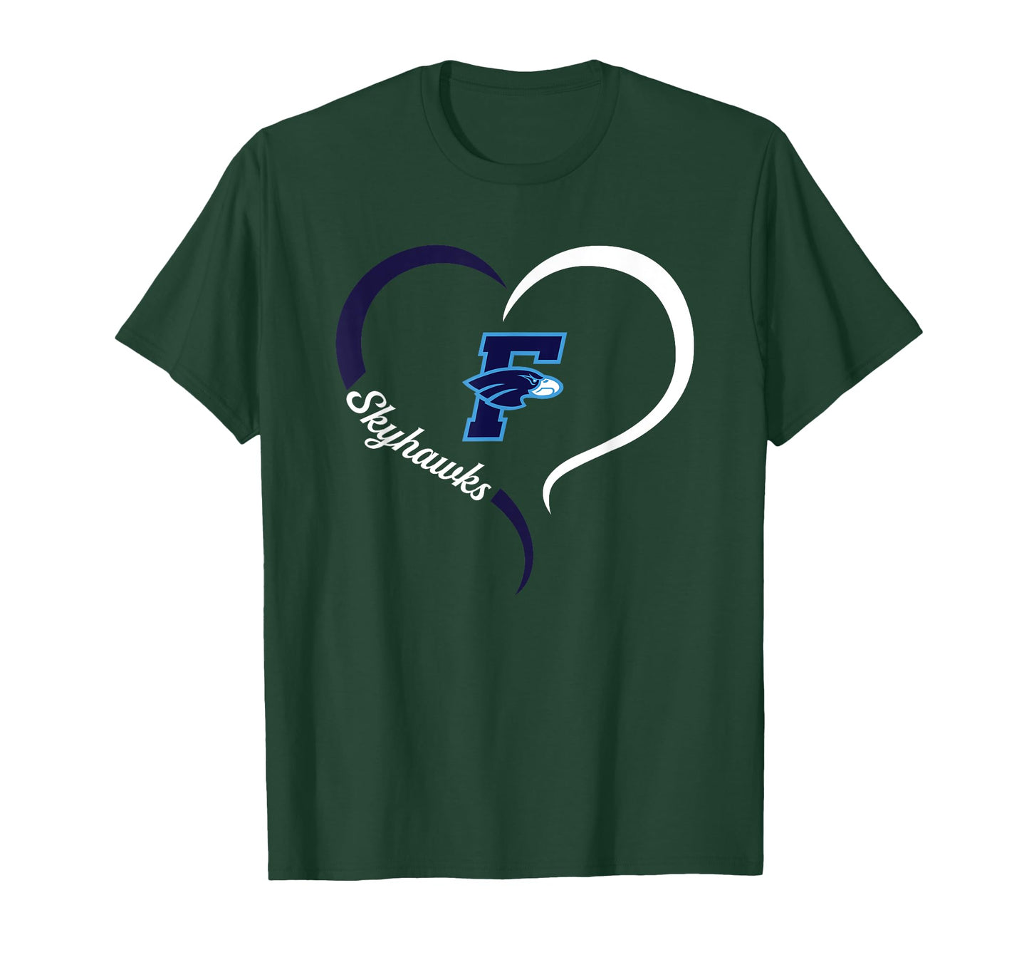 Fairborn Skyhawks Logo Half Heart Slogan HS T-Shirt