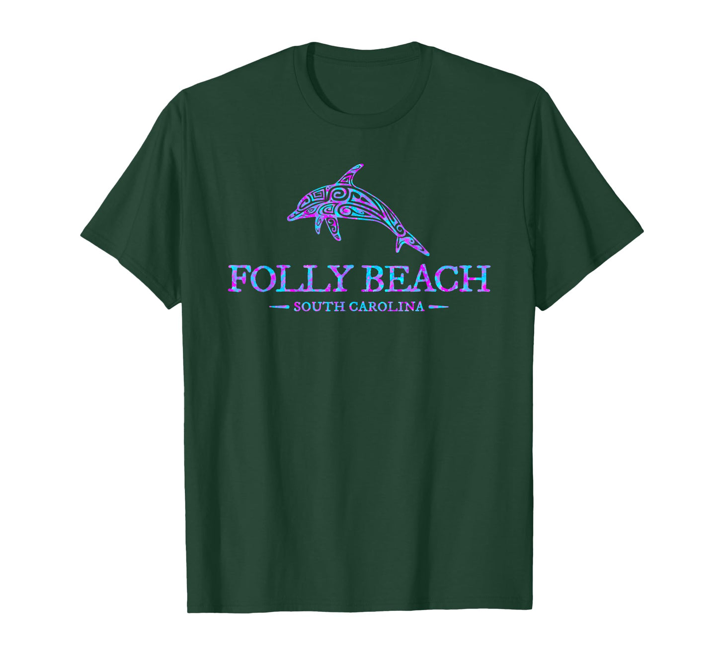 Folly Beach South Carolina Dolphin Boys Girls Souvenir T-Shirt