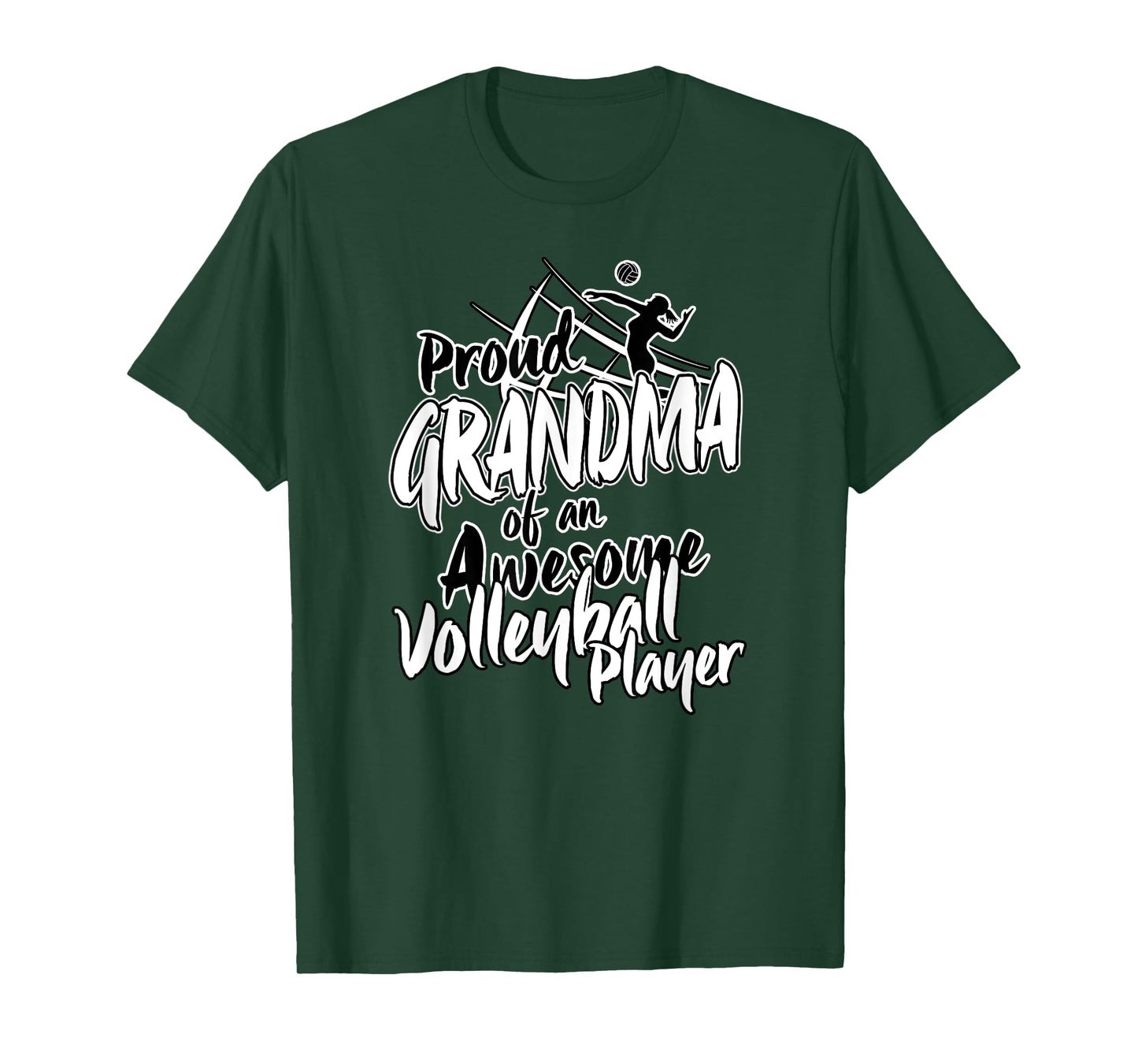 Proud Volleyball Grandma Fan Matching Sports Family Women T-Shirt