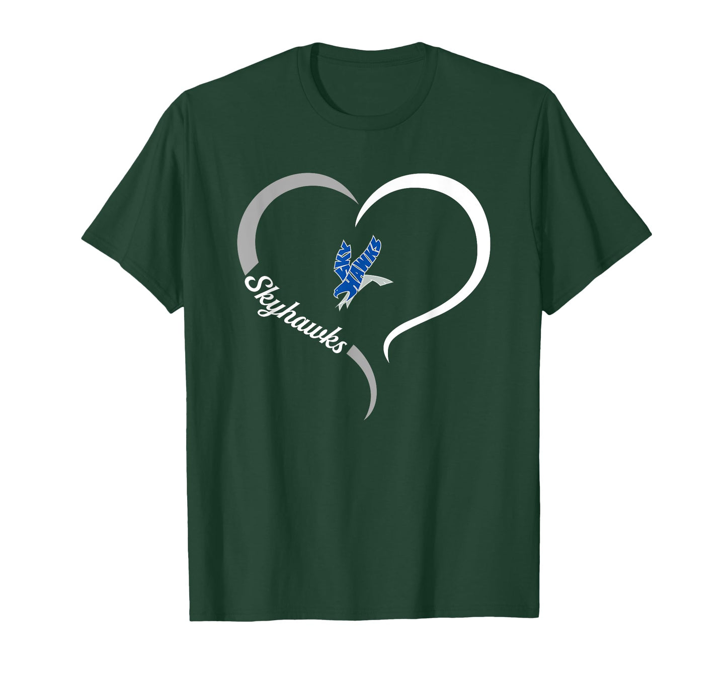 Deer Valley Skyhawks Logo Half Heart Slogan HS T-Shirt