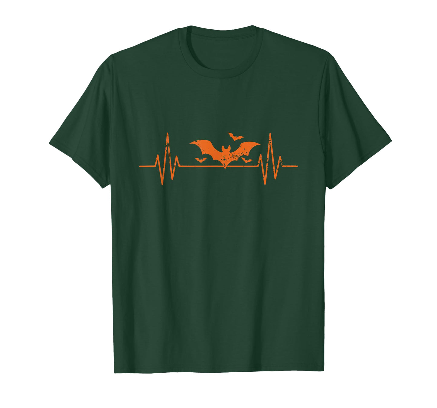 Bat Heartbeat EKG Line Halloween T-Shirt