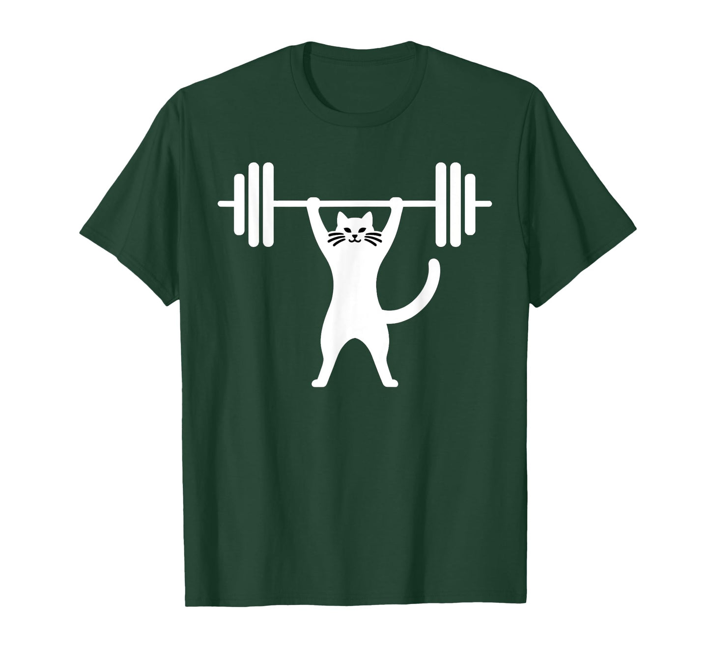 Cat Powerlifting Weightlifting Gym Workout Men Women Kids T-Shirt