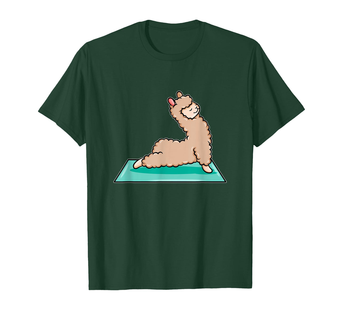 Cute Yoga Llama Alpaca Meditation Costume Sport For Women T-Shirt