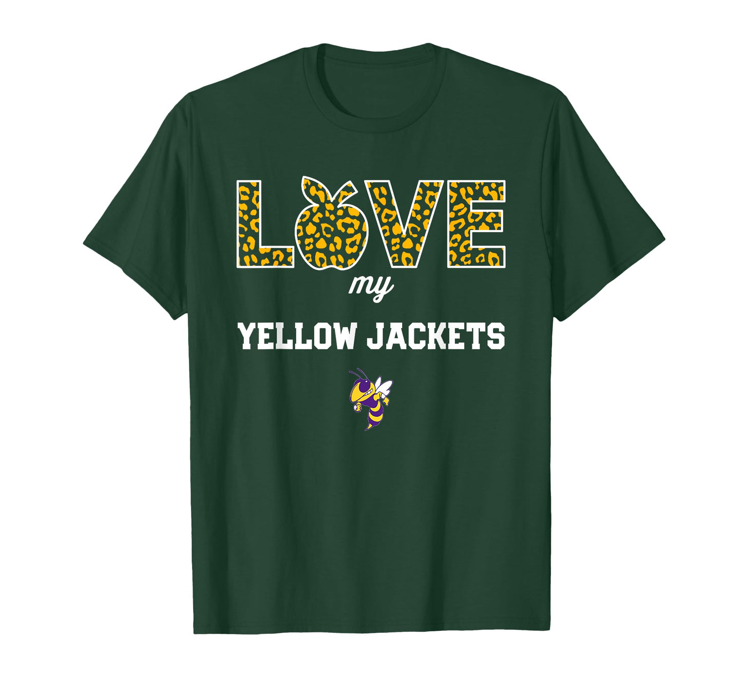 Greenville Yellow Jackets Logo Love My Team HS T-Shirt