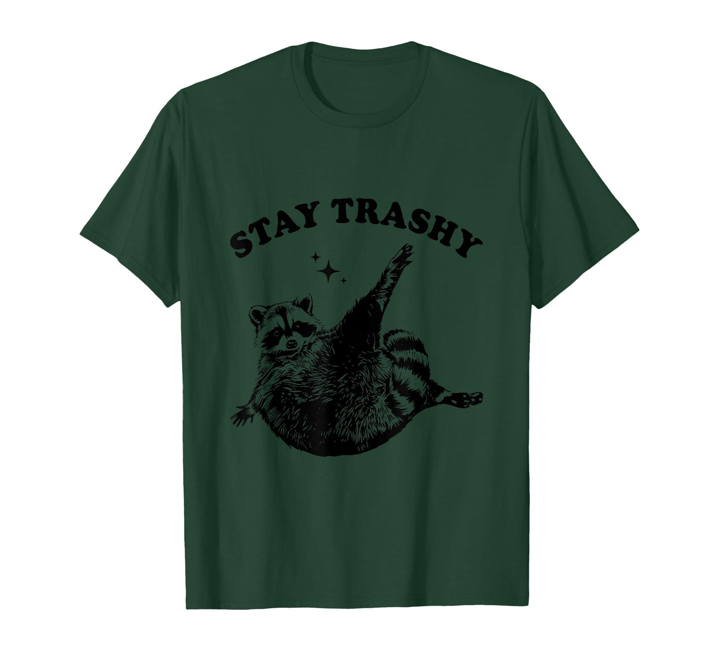Stay Trashy Raccoon Lover Humor Vintage Funny Racoon T-Shirt