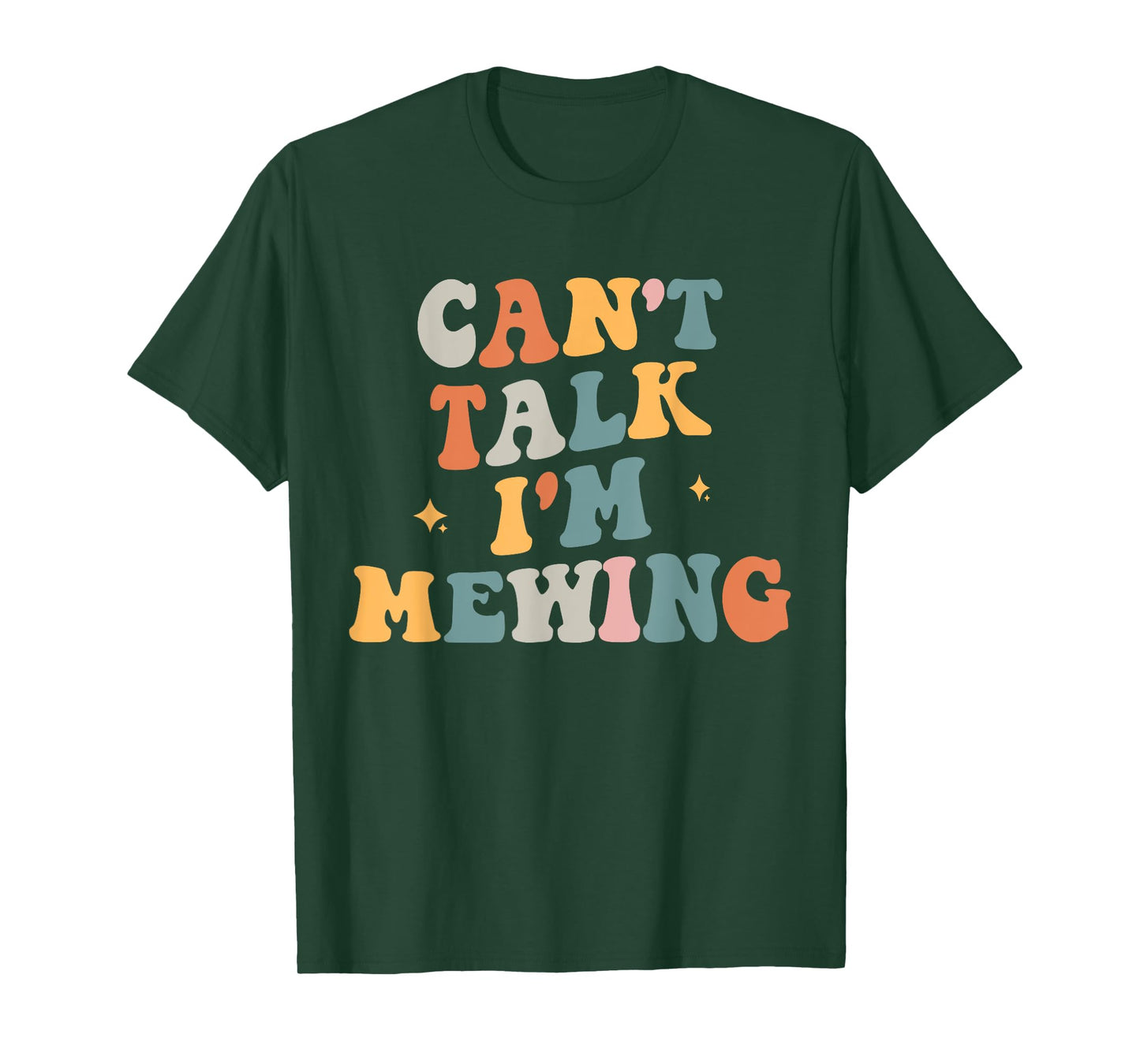 Can't Talk I'm Mewing Funny Quote T-Shirt