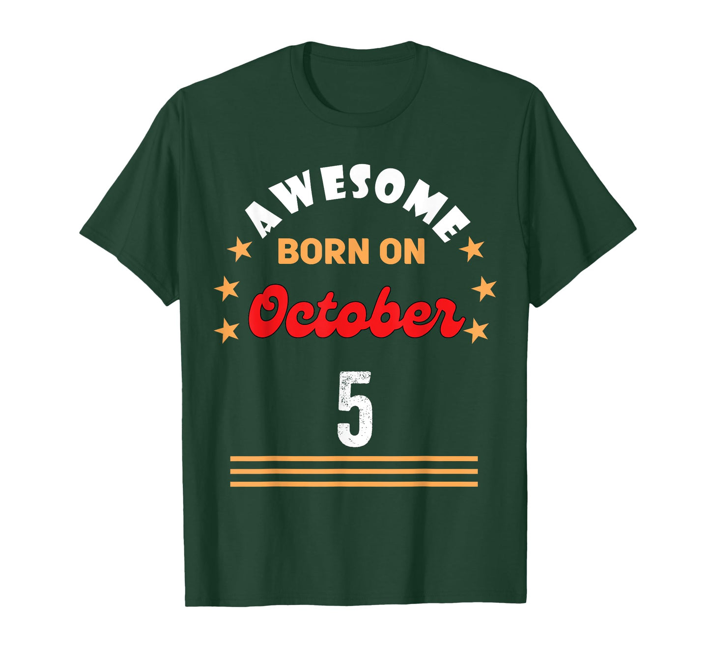 October 5 Birthday Awesome born on 5th October Vintage T-Shirt