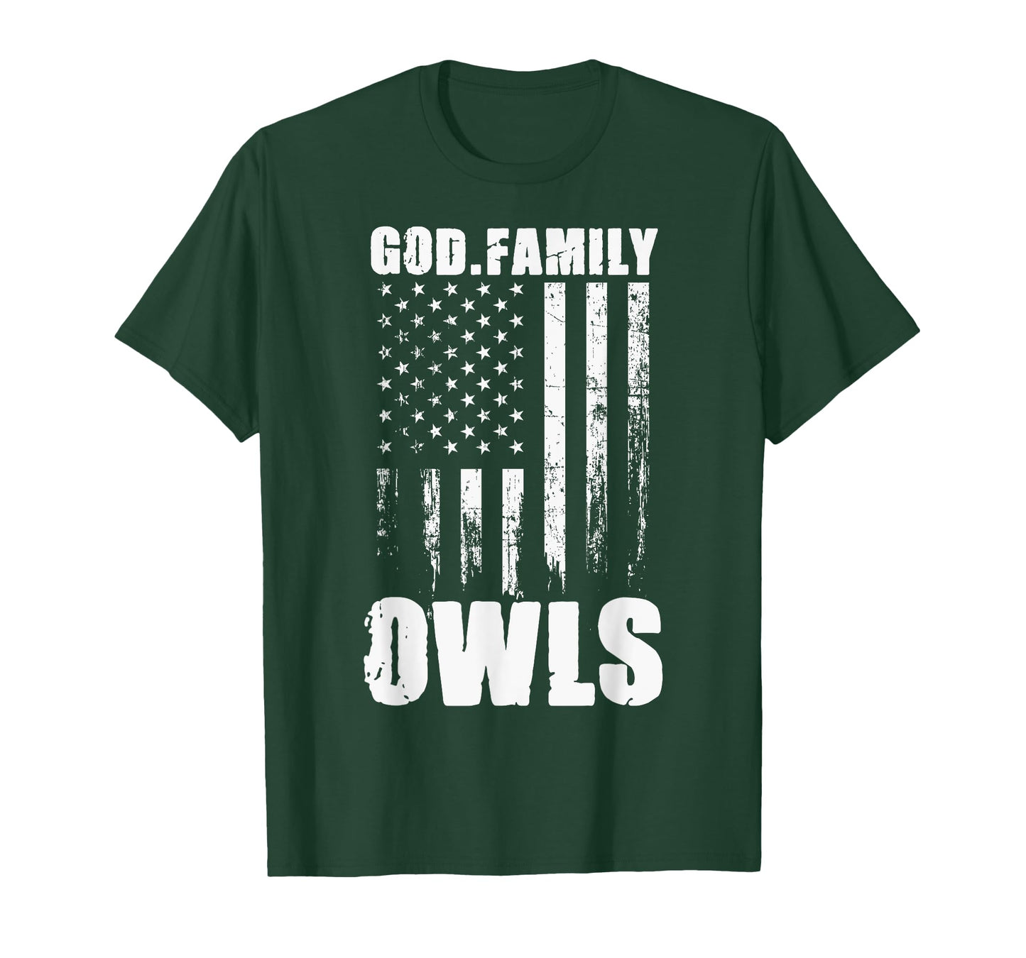 Joshua Owls God. Family. Vintage USA Flag T-Shirt