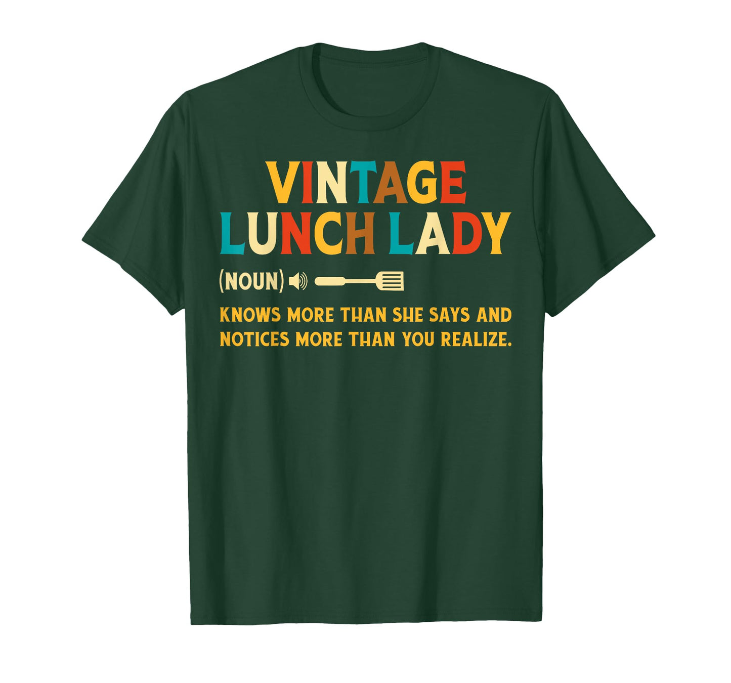 Vintage Lunch Lady Definition Noun School Lunch Ladies Gifts T-Shirt