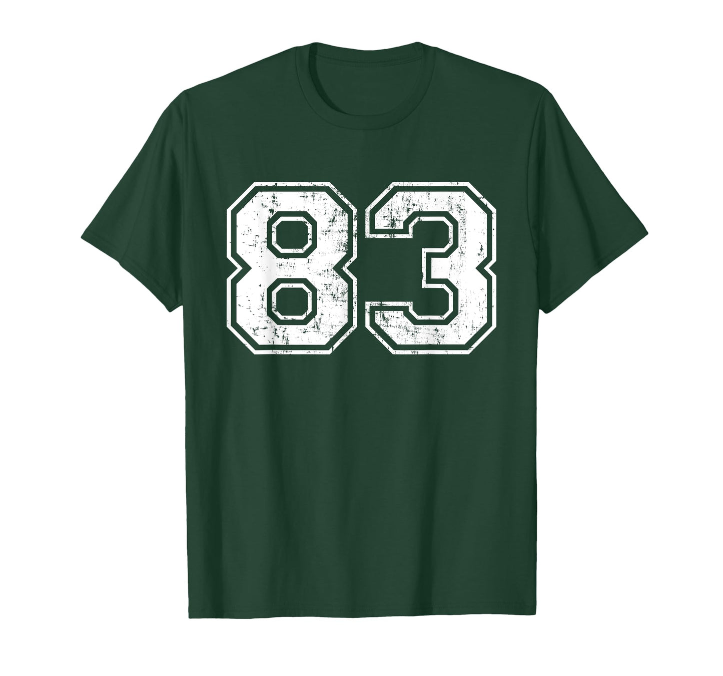 Number 83 Eighty Three Distressed Vintage Sports Team Gym T-Shirt