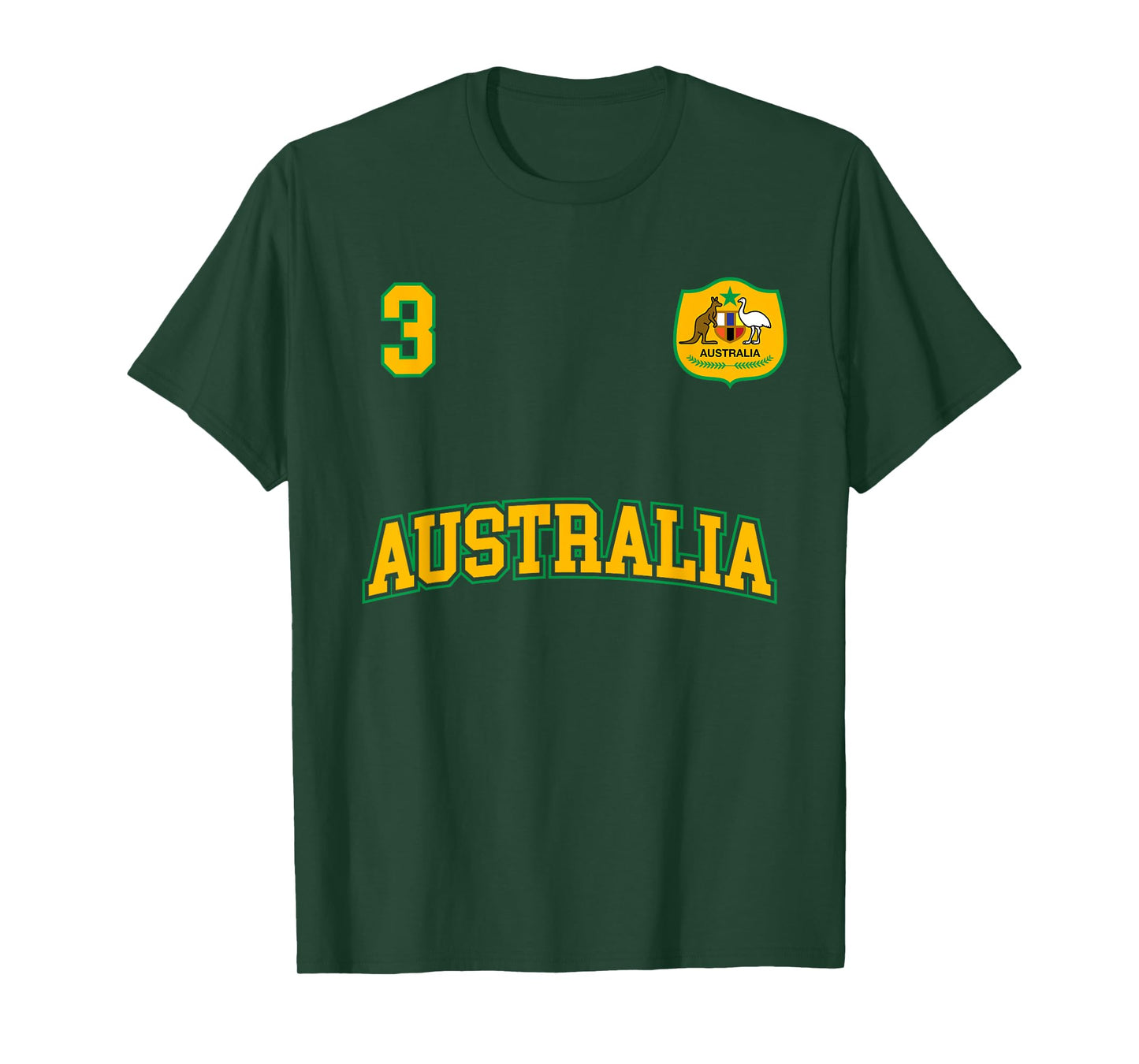 Australia Soccer Shirt No. 3 (+BACK) Australian Sports Team