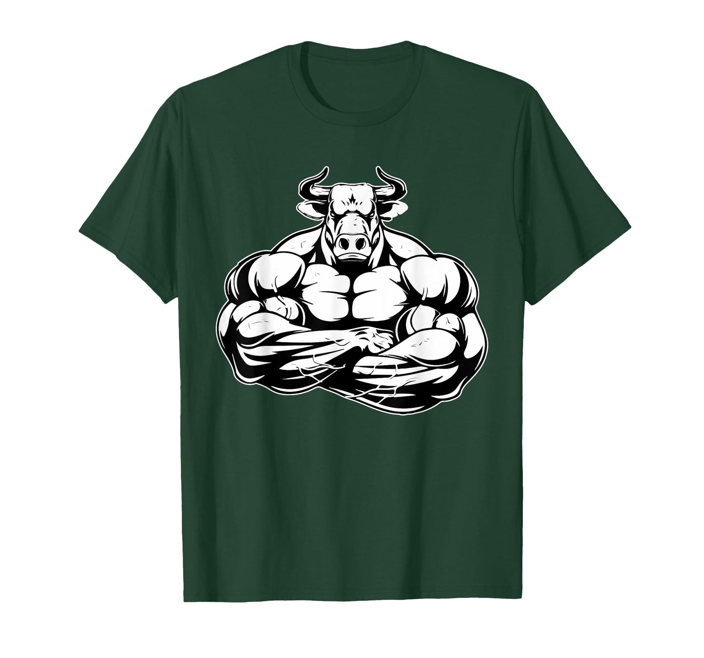 Bull With Muscles Shredded Taurus Fitness Workout Gym Lover T-Shirt