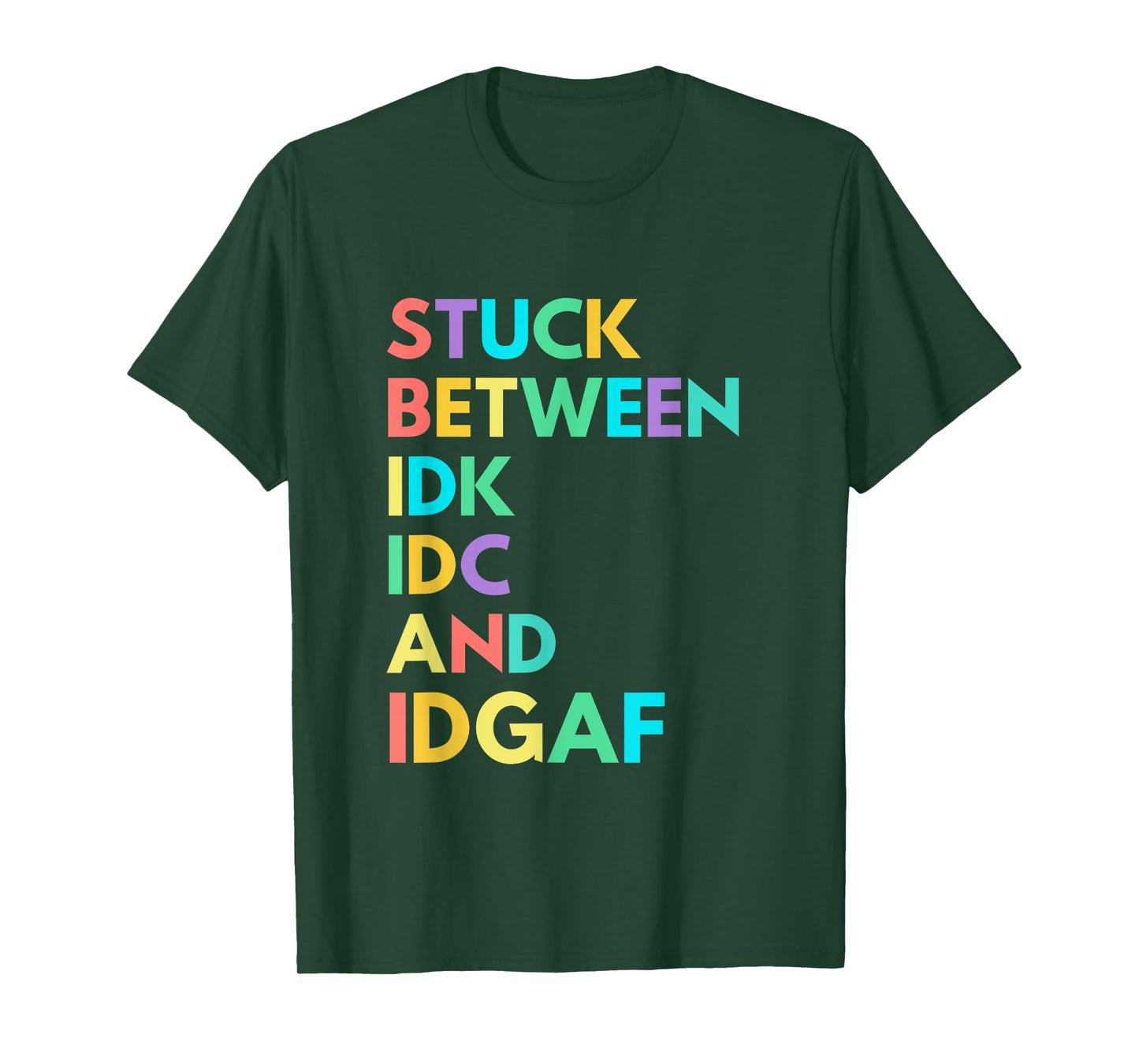 THE PINEAPPLE Women's Funny Fitness IDK IDC IDGAF T-Shirt - Black, Small