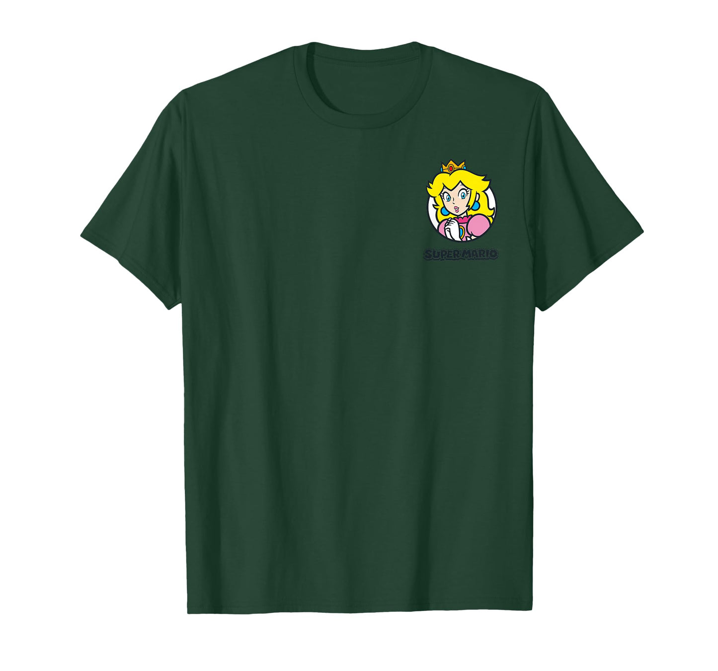 Super Mario Princess Peach Classic Left Chest Icon T-Shirt