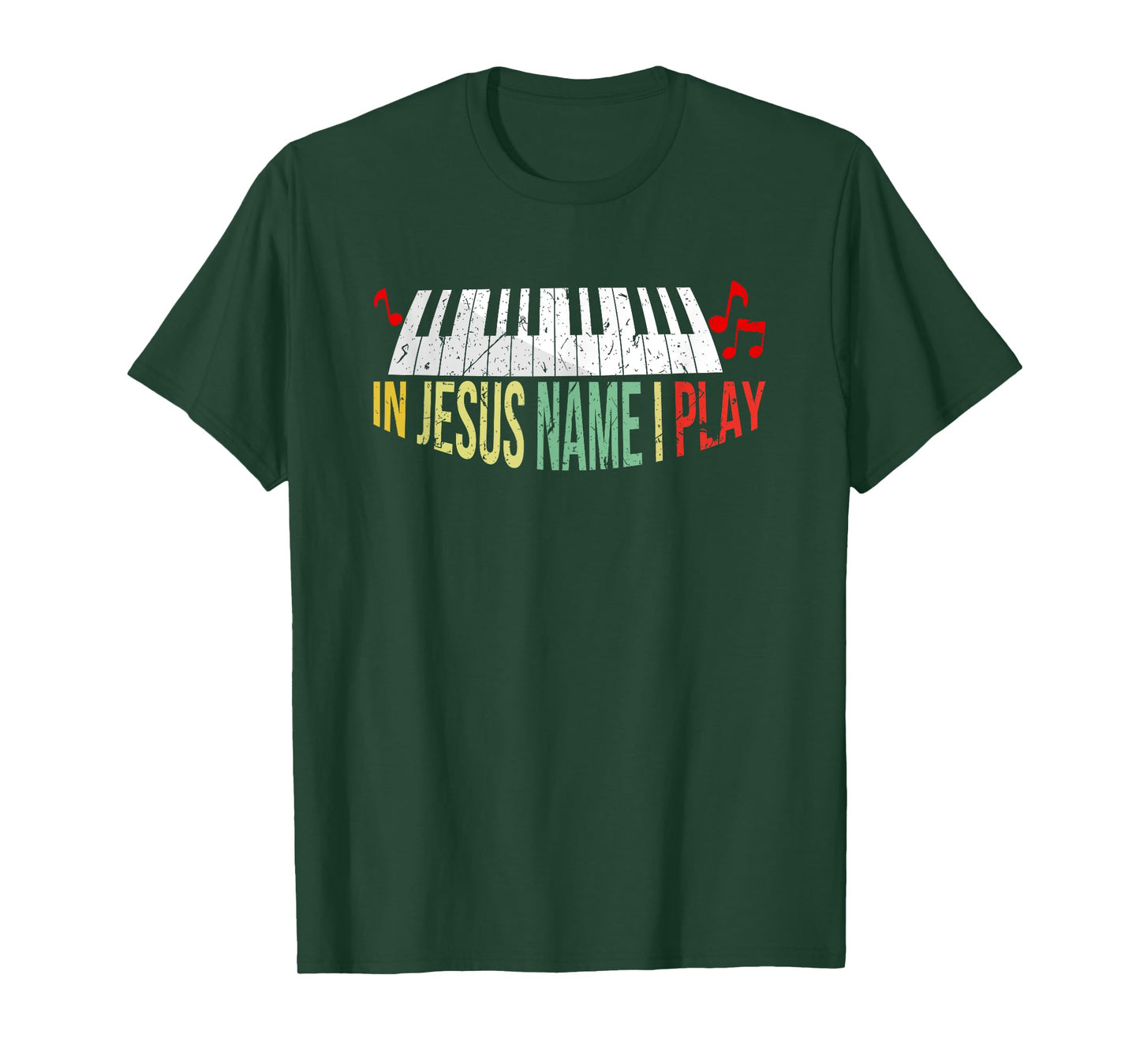 In Jesus Name I Play Piano Christian Music Lover T-Shirt