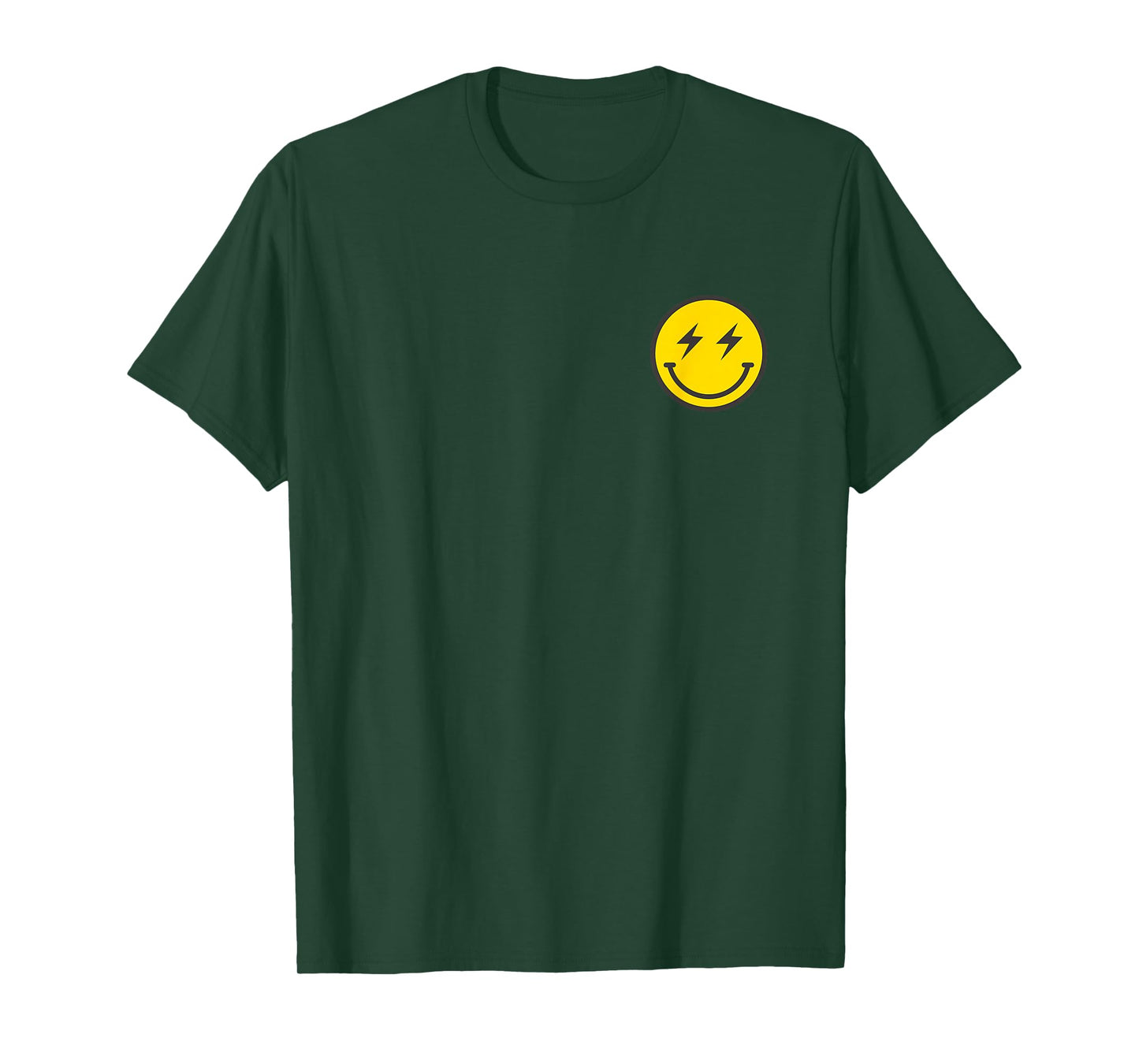 Minimalist 80s Lightning Bolt Eyes Happy Smiling Smile Face T-Shirt