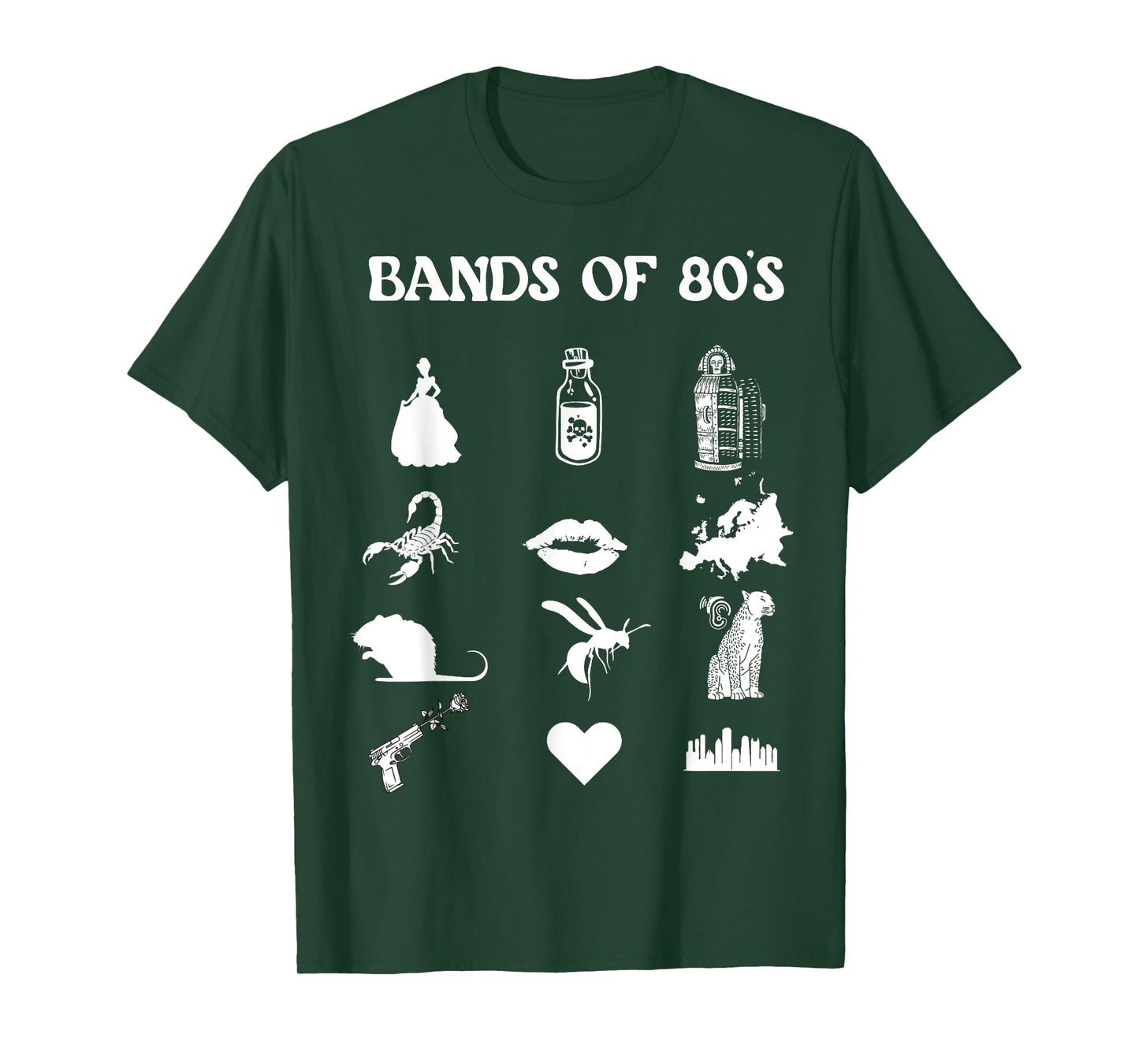 Retro 1980s Bands - Music - Music Lover T-Shirt