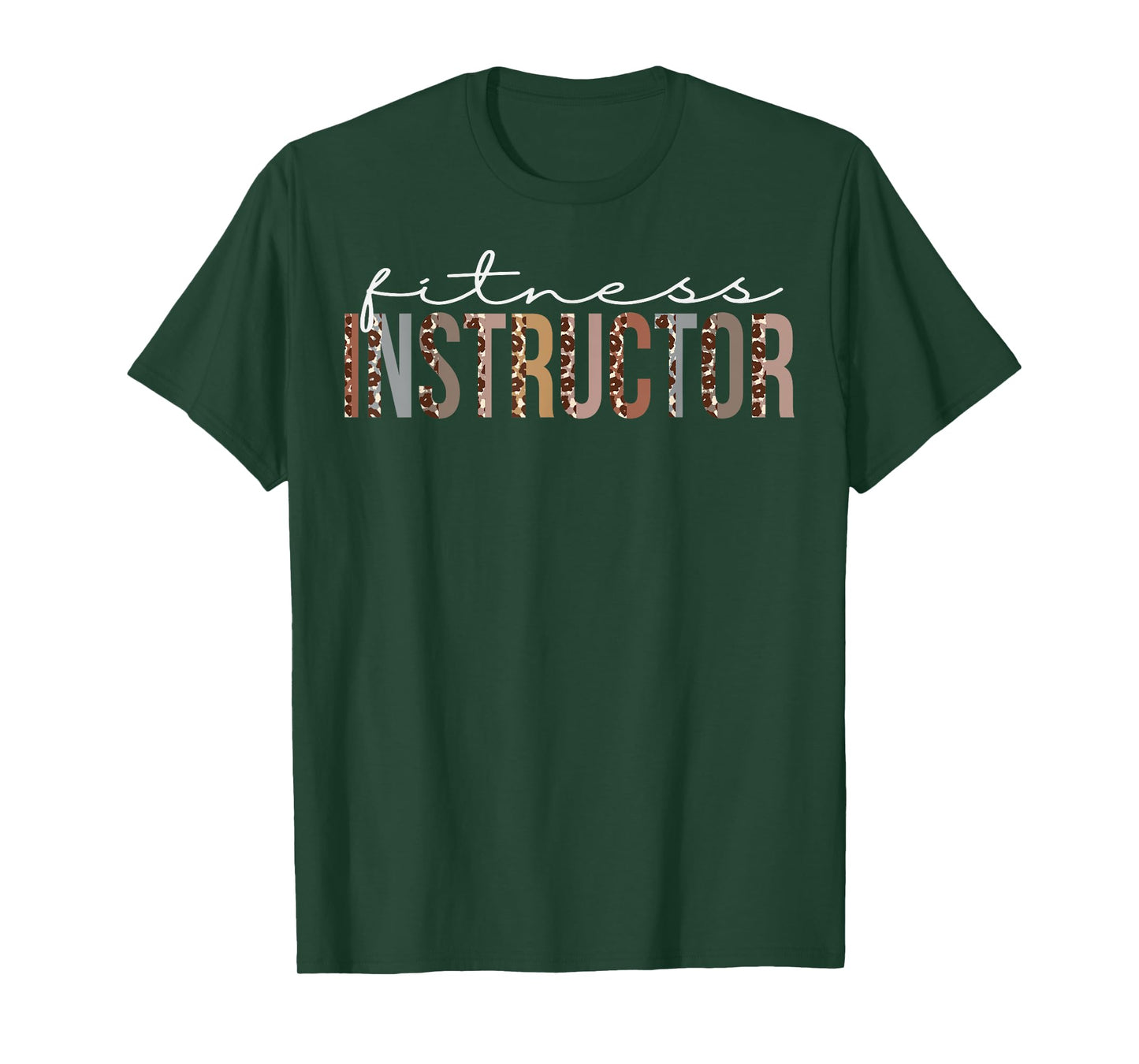 Fitness Instructor Leopard Appreciation For Women For Work T-Shirt