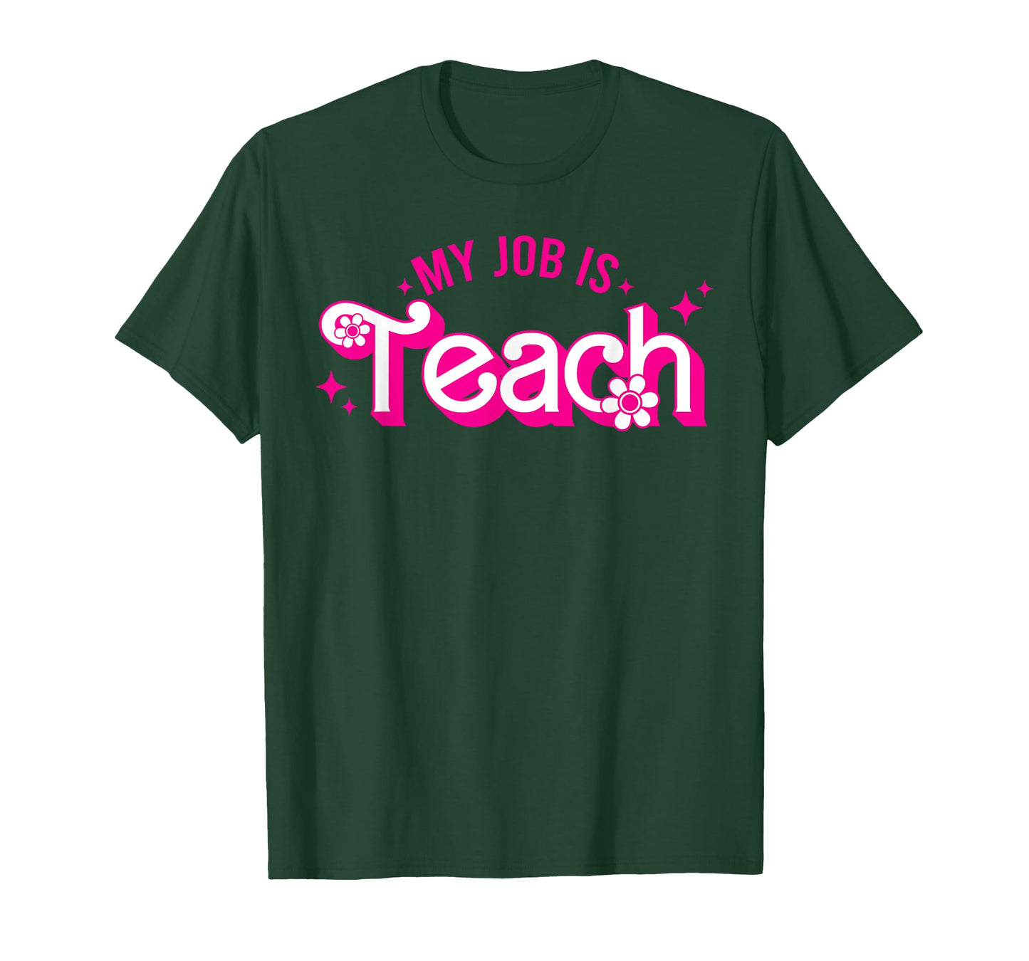 My Job Is Teach Retro School Humor Funny Teacher Life T-Shirt for Men Women