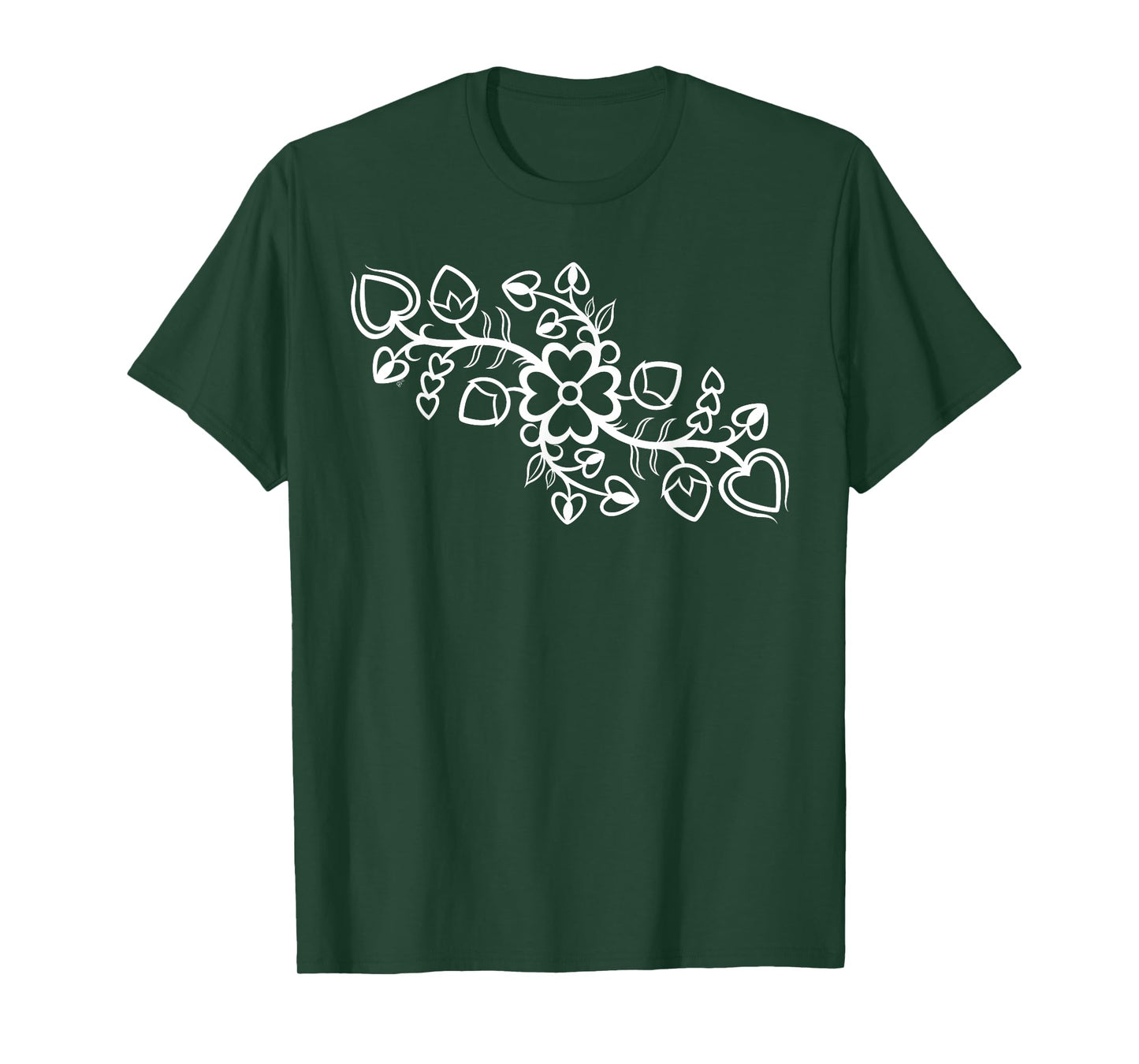 Anishinaabe Ojibwe Floral Native American Outline T-Shirt