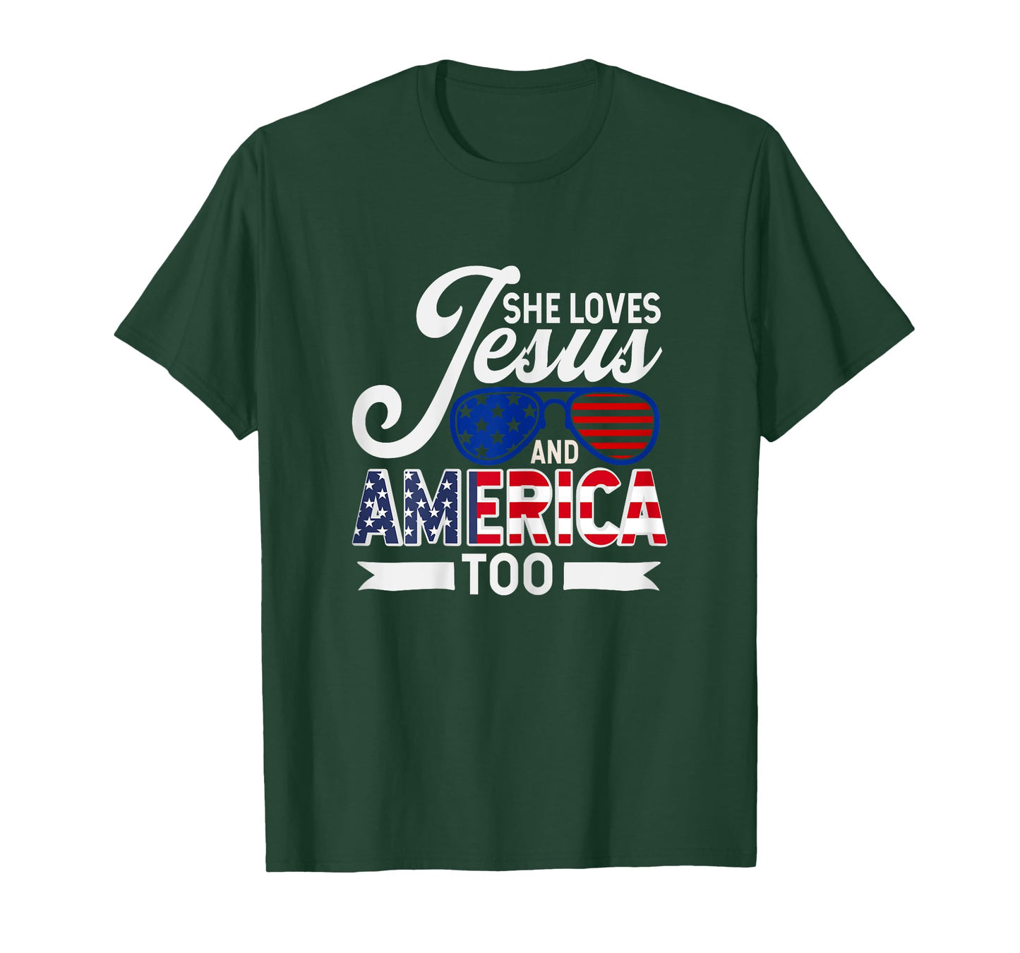 She Loves Jesus And America Too T-Shirt