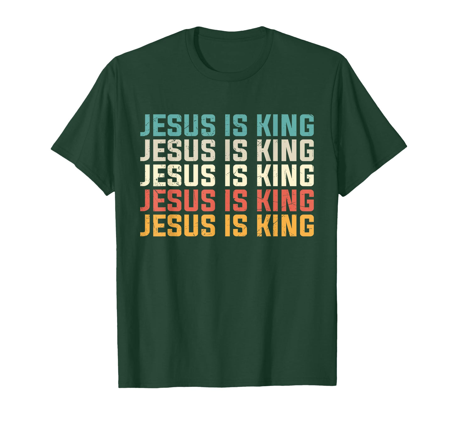 Jesus Is King Vintage Retro Jesus Christ Christian Church T-Shirt