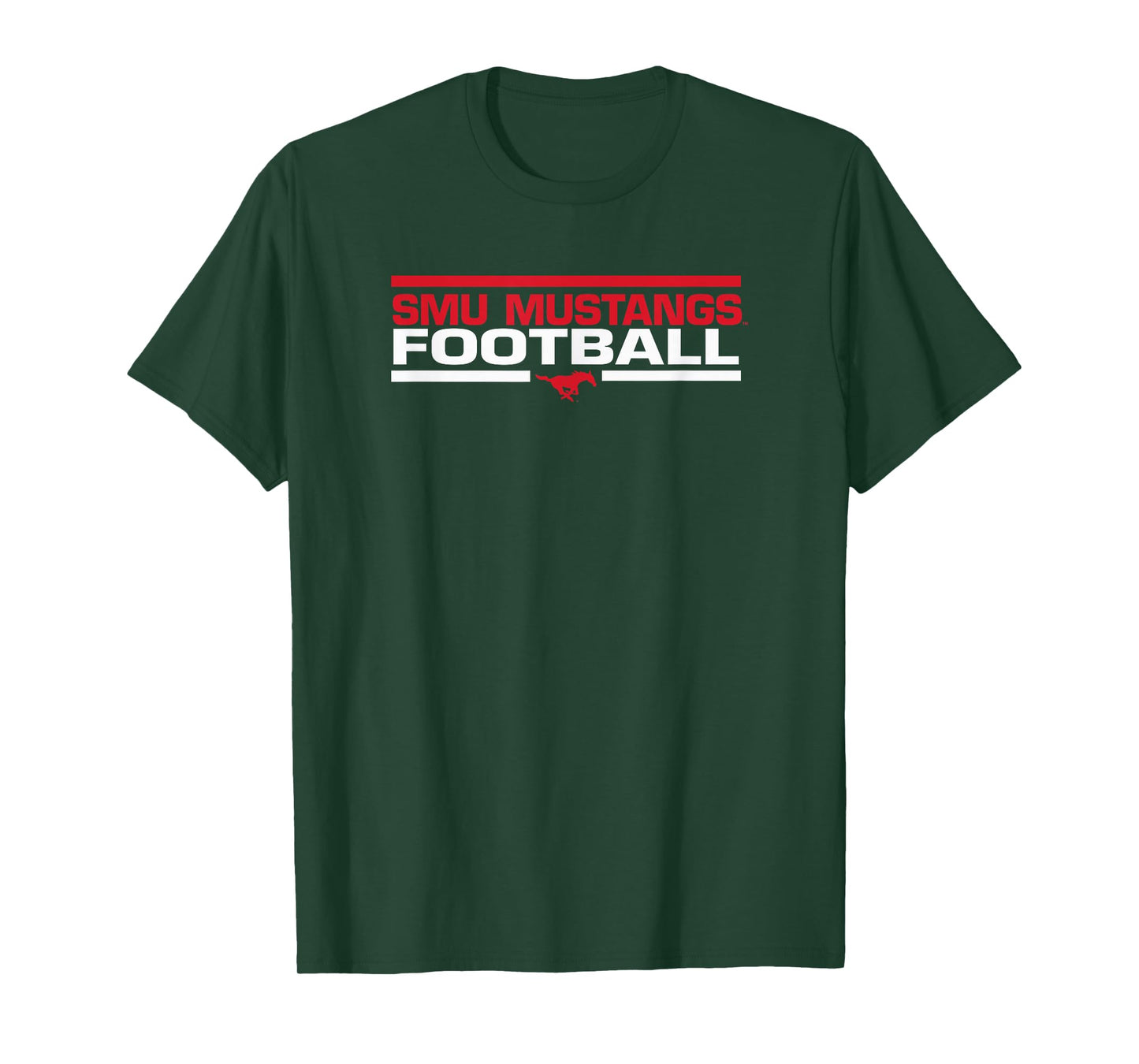 SMU Mustangs Football Tackle Dark Gray Officially Licensed T-Shirt