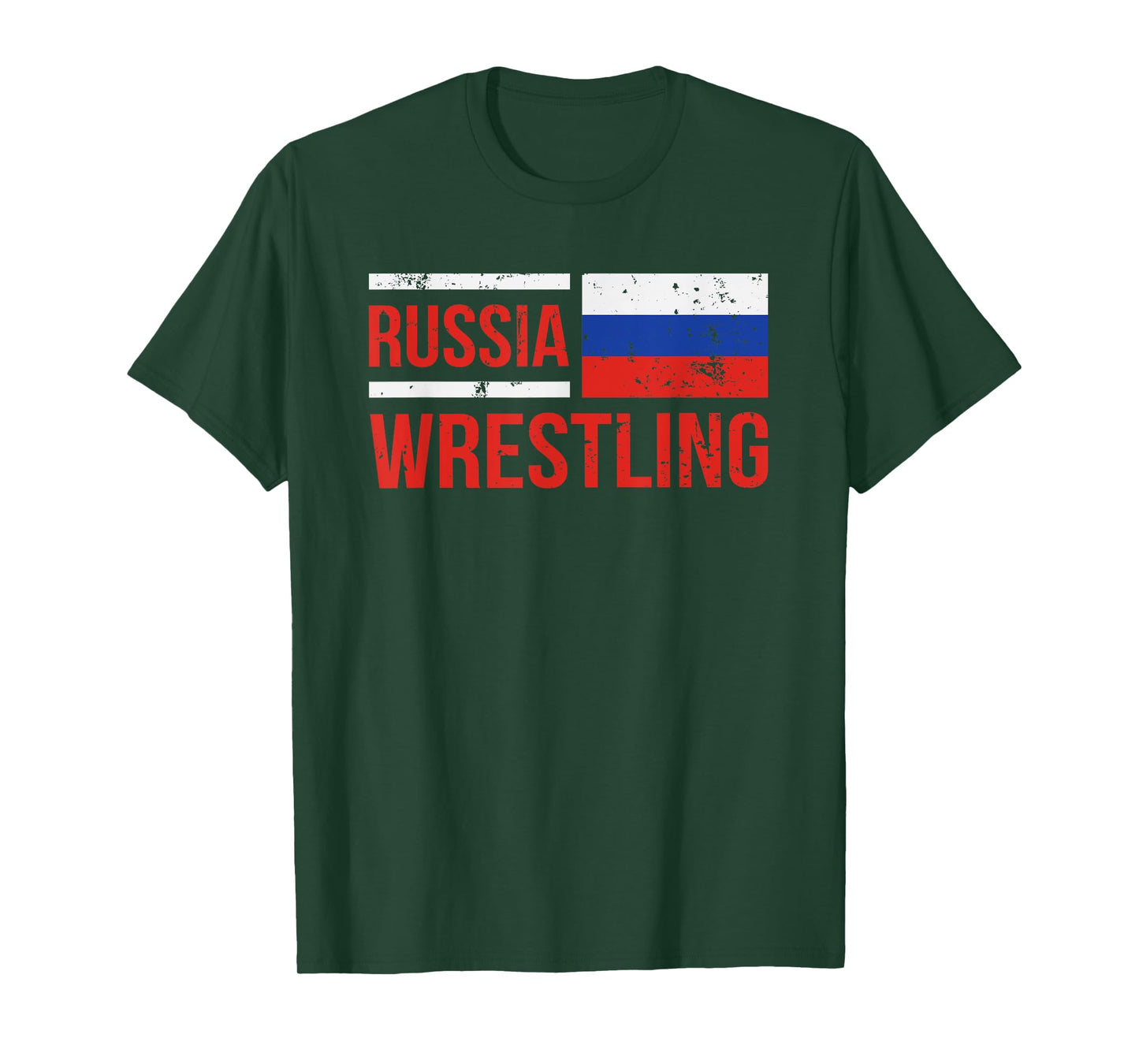 Russia Wrestling RUS Flag Amateur Wrestler Grappling T-Shirt