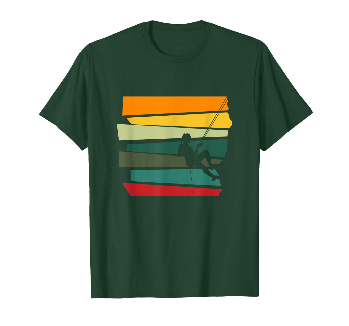 Vintage Rock Climbing Retro Climber Silhouette T-Shirt