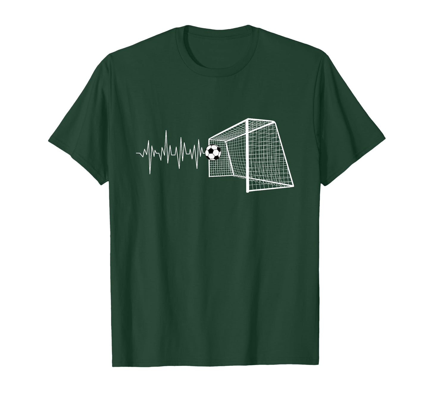 Funny Soccer Heartbeat ECG Football Goal Game Lovers Outfit T-Shirt