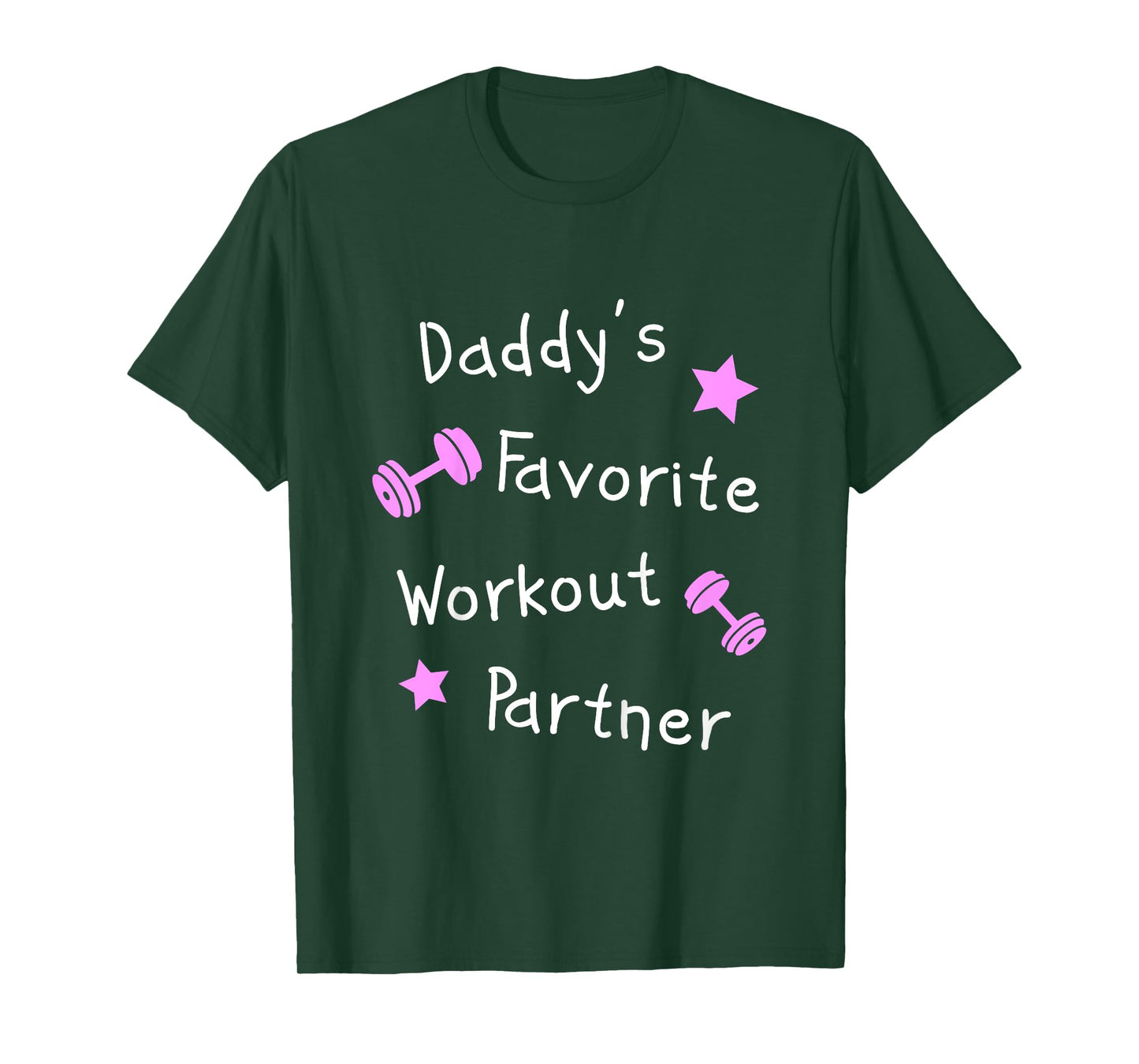 Daddy's Favorite Workout Partner – Kids Cute Fitness (Girls) T-Shirt