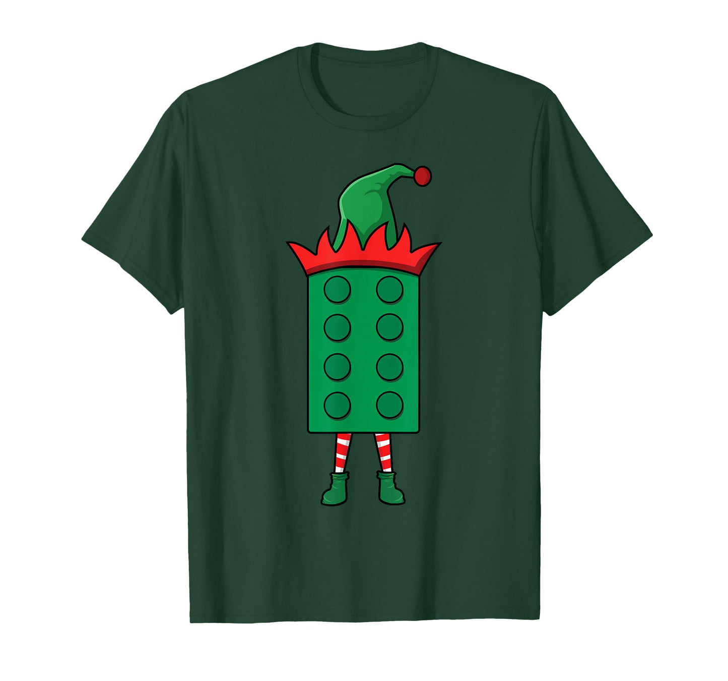 Elf Block Building Christmas Builder Brick Master Builder T-Shirt