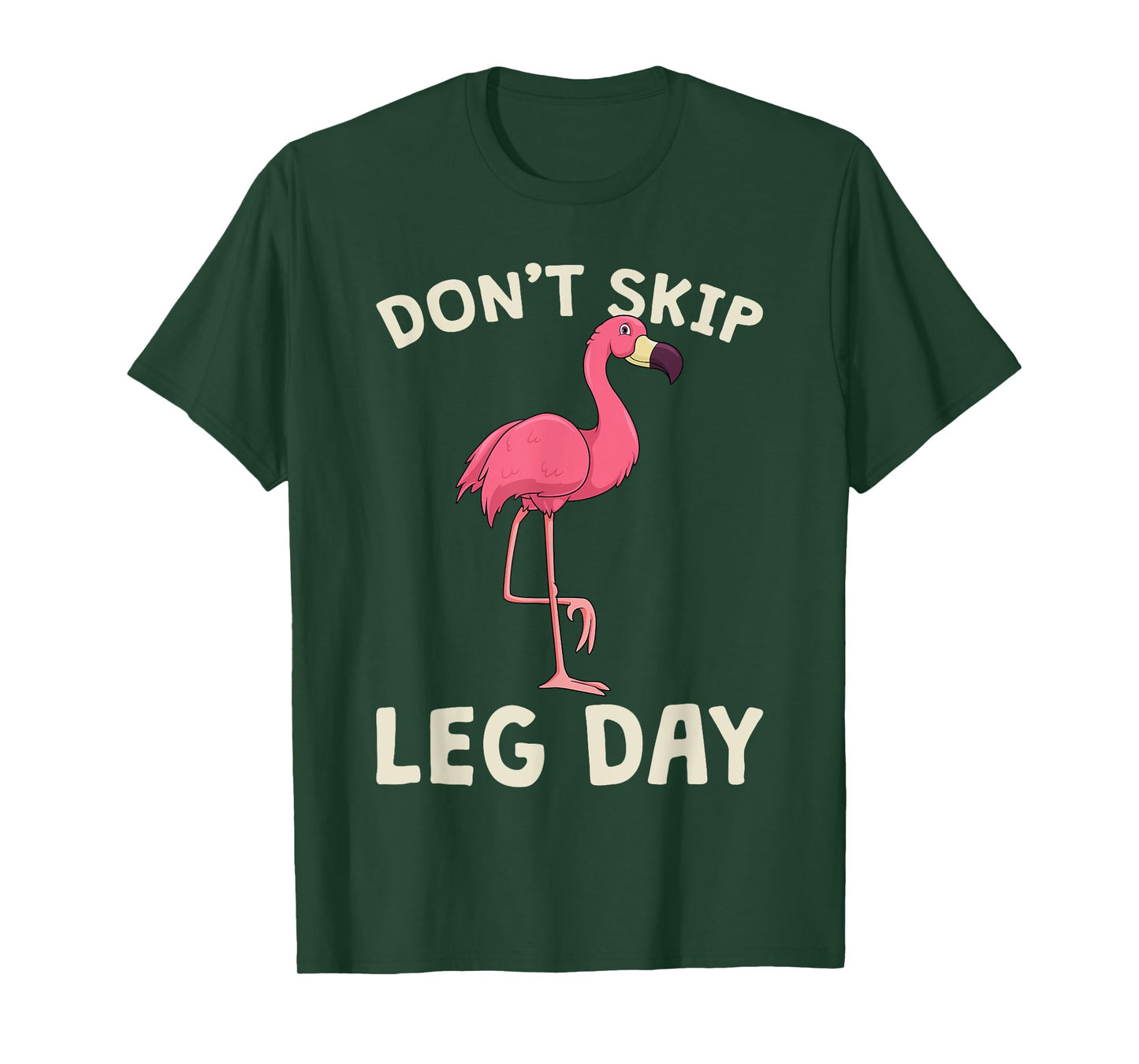 Pink Flamingo Workout Shirt Don't Skip Leg Day Gym Fitness T-Shirt
