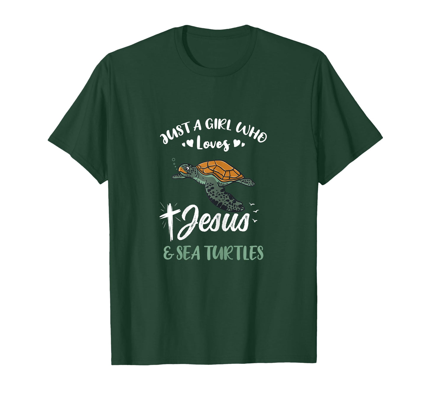 Just A Girl Who Loves Jesus And Sea Turtles T-Shirt