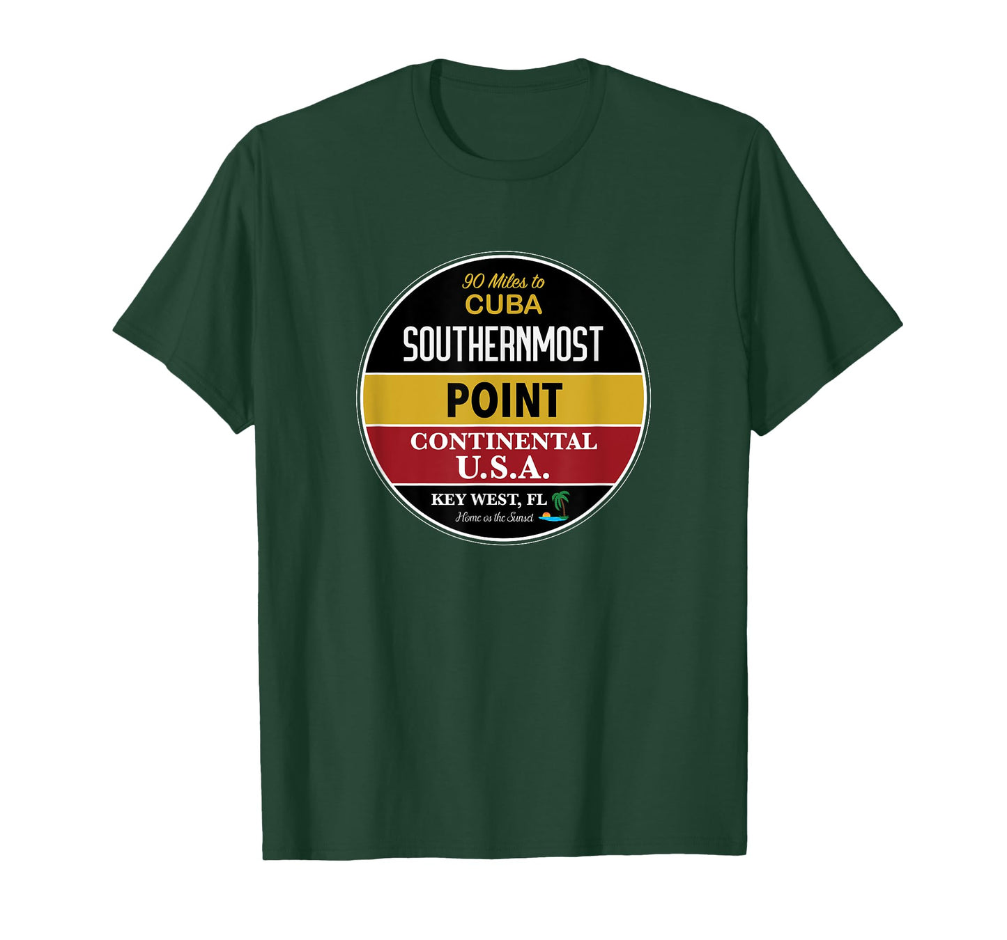 Key West Outfitters Key West Buoy T-Shirt - Men's Unisex Black Short Sleeve Classic Fit T-Shirt - Small - Gym Exercise - Cotton Polyester - Imported