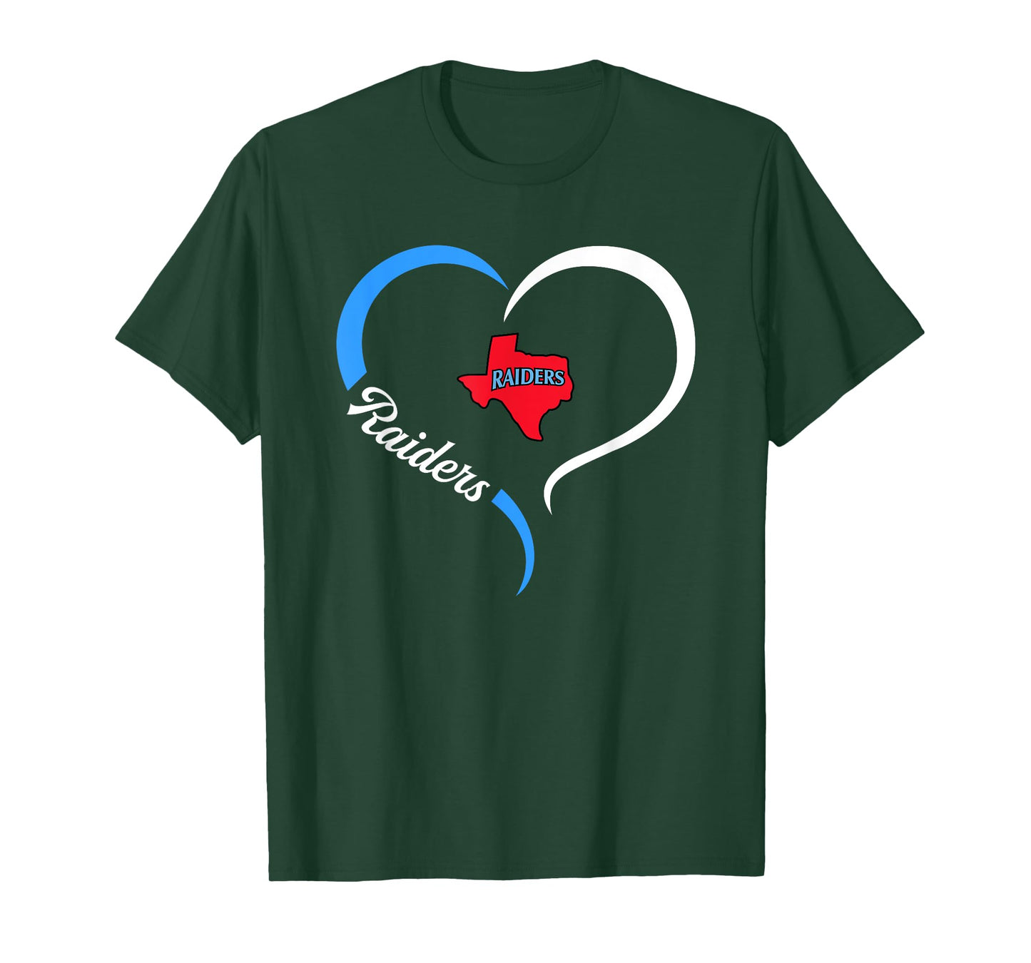 Skyline Raiders Logo Half Heart Slogan HS T-Shirt