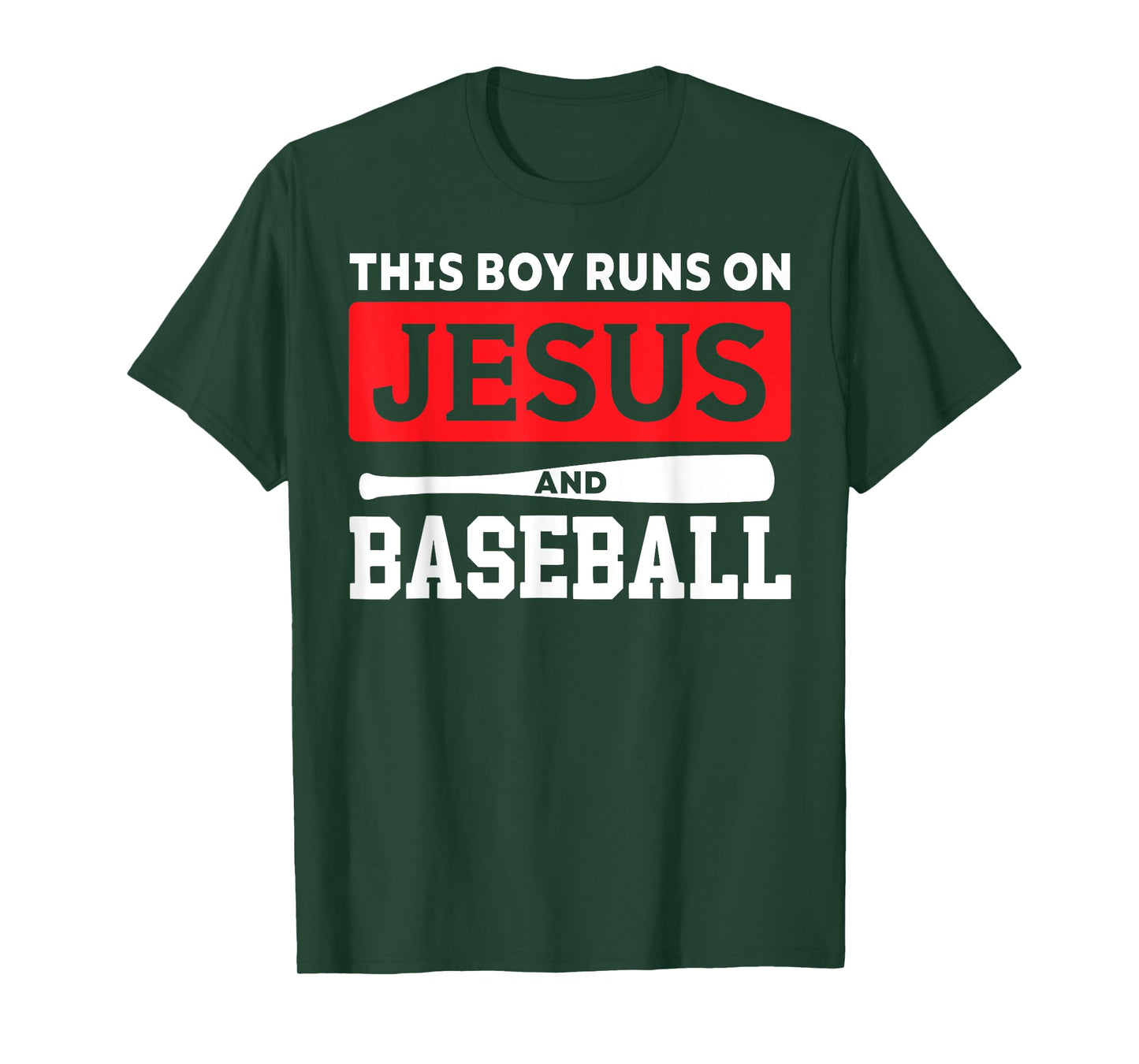 This Boy Runs On Jesus And Baseball Christian Baseball Lover T-Shirt