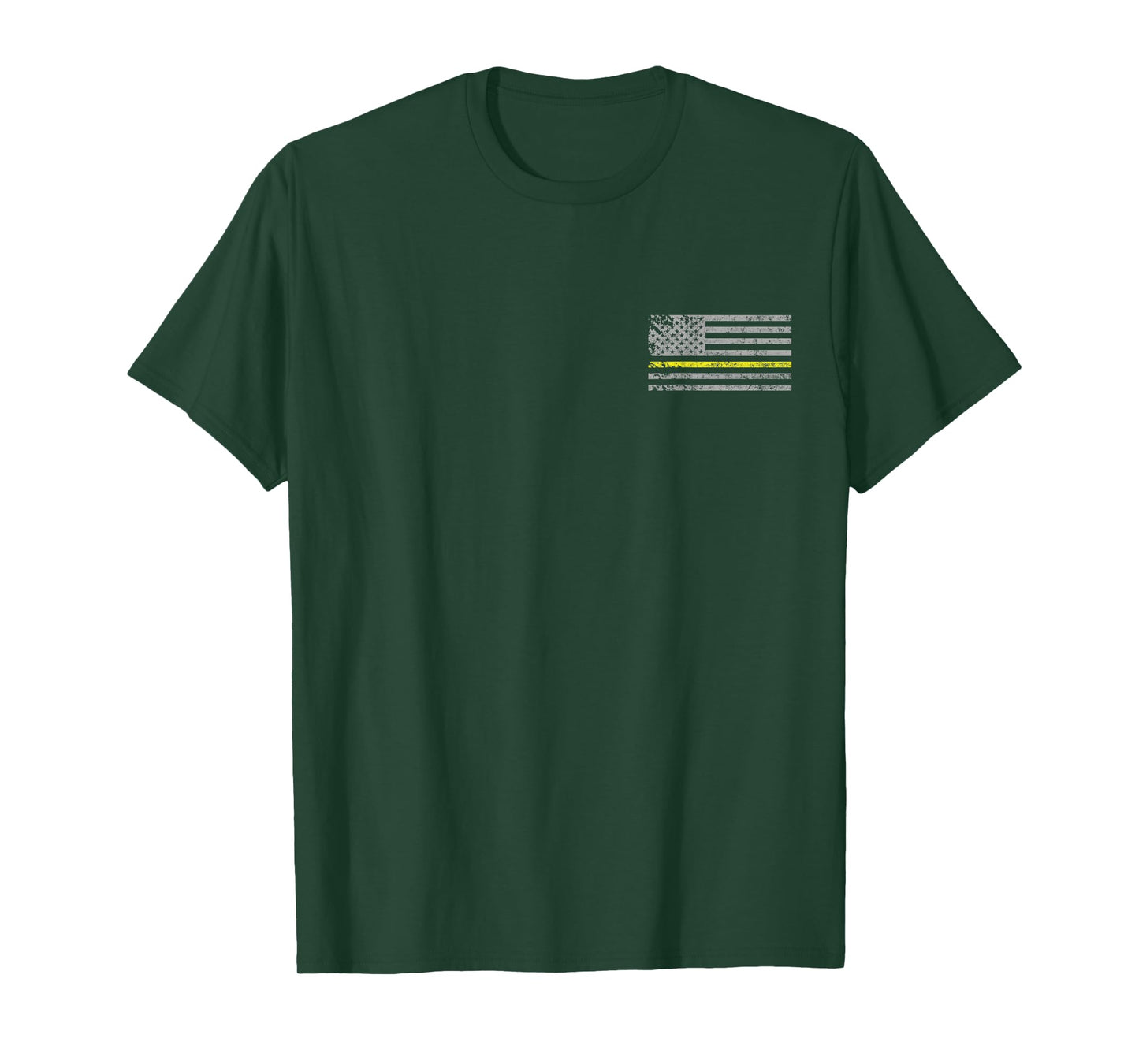 Thin Yellow Line American Flag Emergency Dispatcher T-Shirt