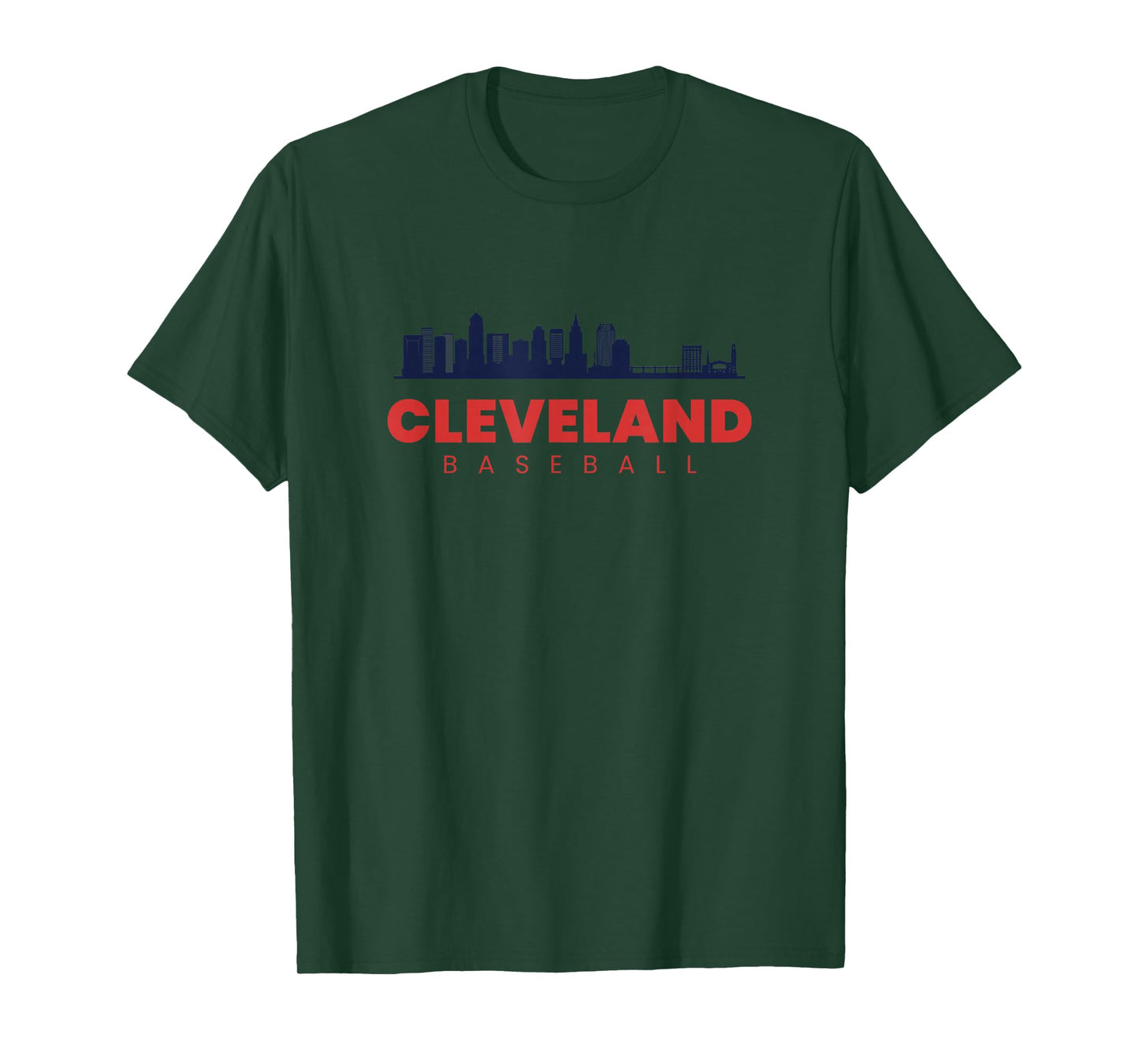 Cleveland Baseball Vintage City Skyline Retro Baseball Lover T-Shirt