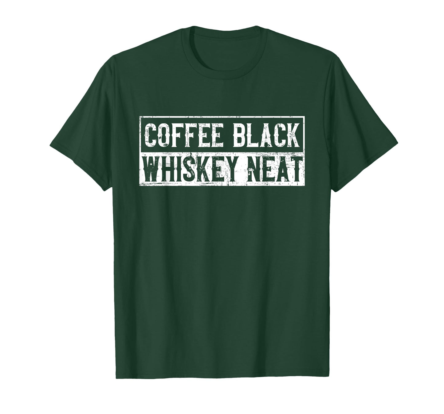 Coffee Black Whiskey Funny Neat Bourbon Whisky Scotch T-Shirt