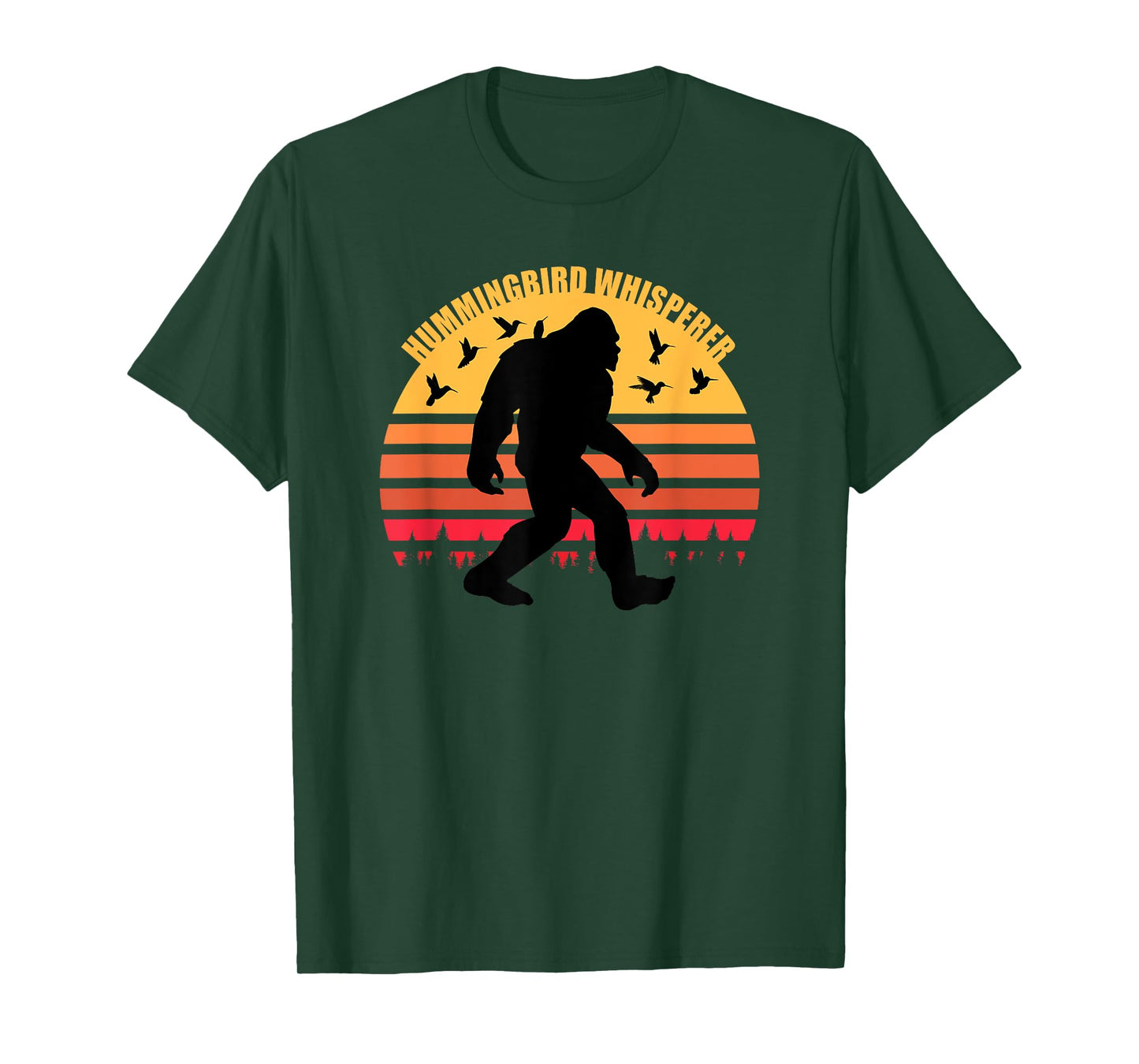 Bigfoot Sasquatch Hummingbird Whisperer Loves Hummingbirds T-Shirt