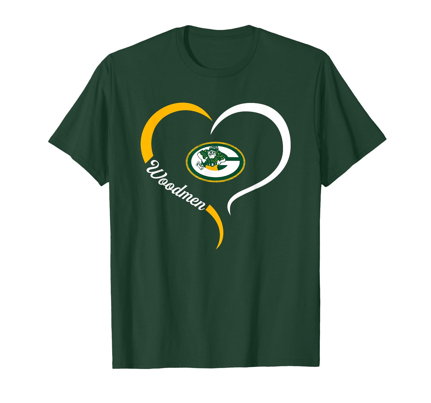 Greenwood Community Woodmen Logo Half Heart Slogan HS T-Shirt