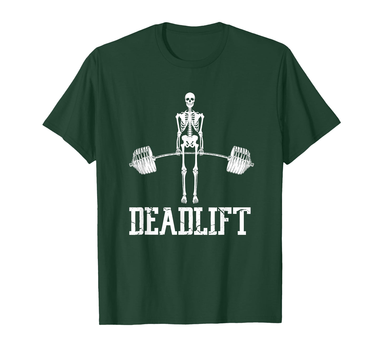 Skeleton Dead Lift Funny Halloween Lifting Weights Vintage T-Shirt