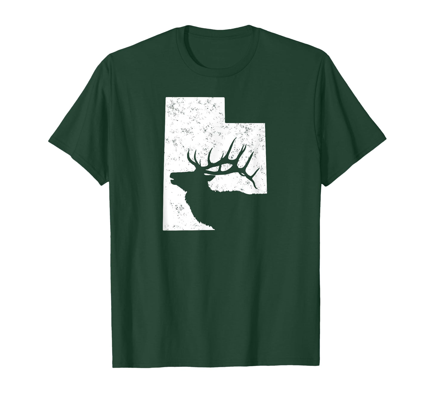 Utah Elk Hunting Shirt - Bull Elk State Shape T-Shirt