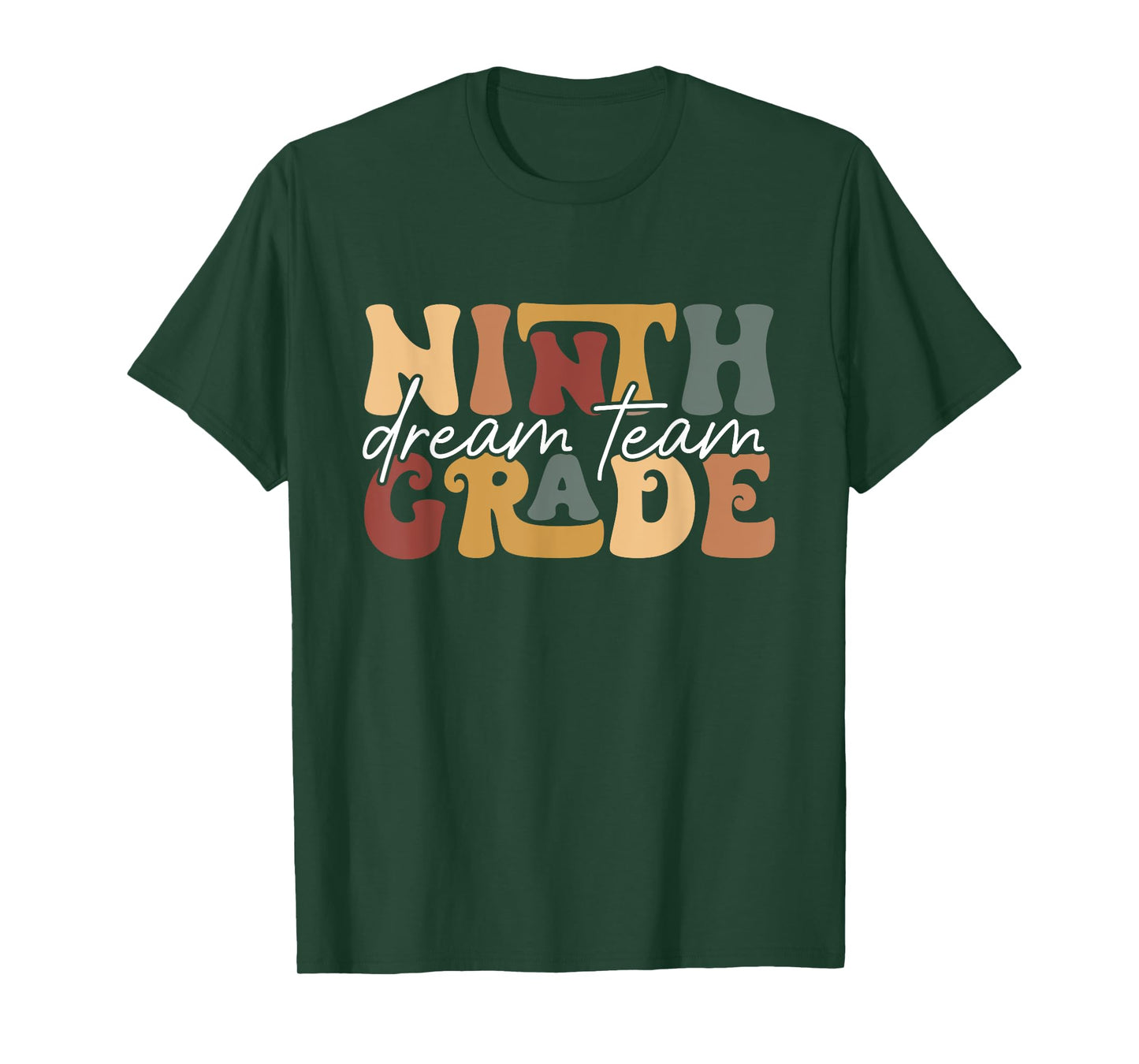 Retro Ninth Grade Dream Team Groovy Teacher Back to School T-Shirt