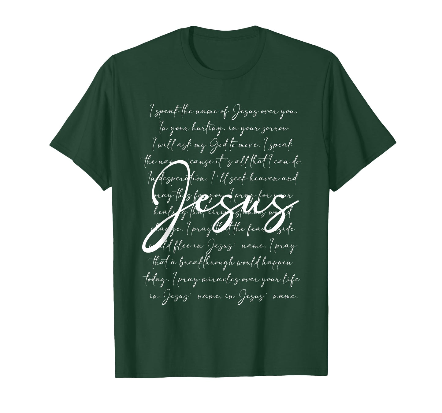 I Speak The Name Of Jesus Religious Christian Faith Women T-Shirt