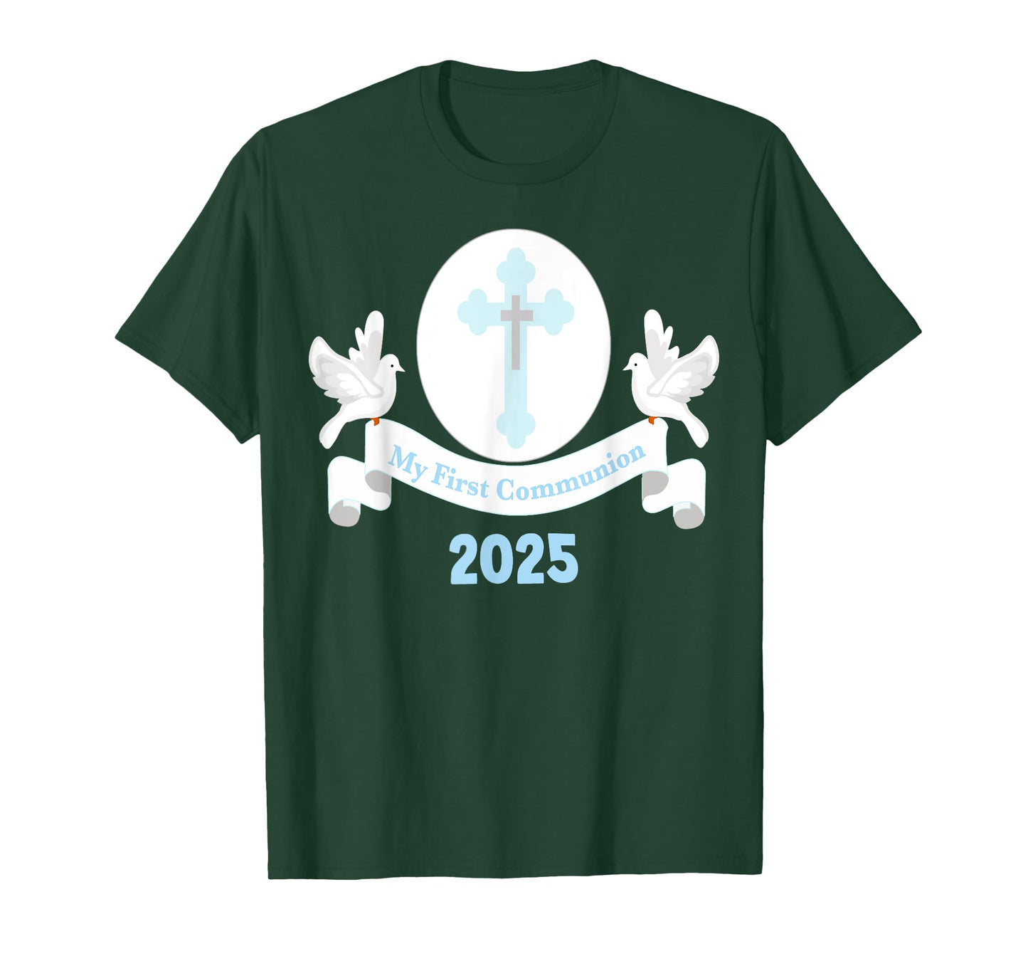Boy First Communion 2025 Cross Son Godson Nephew Grandson T-Shirt